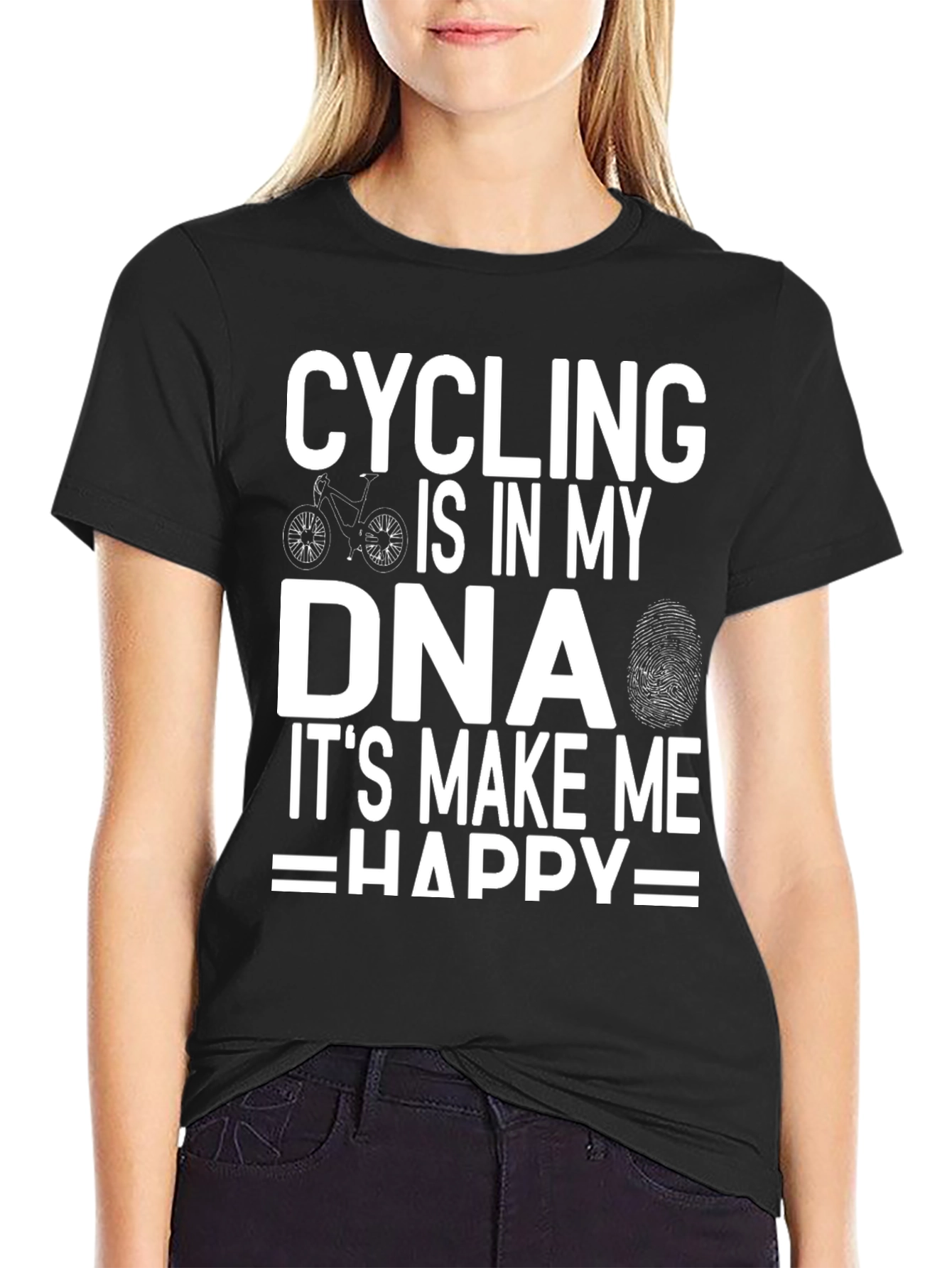 Cycling DNA T-Shirt - Ride Happy!