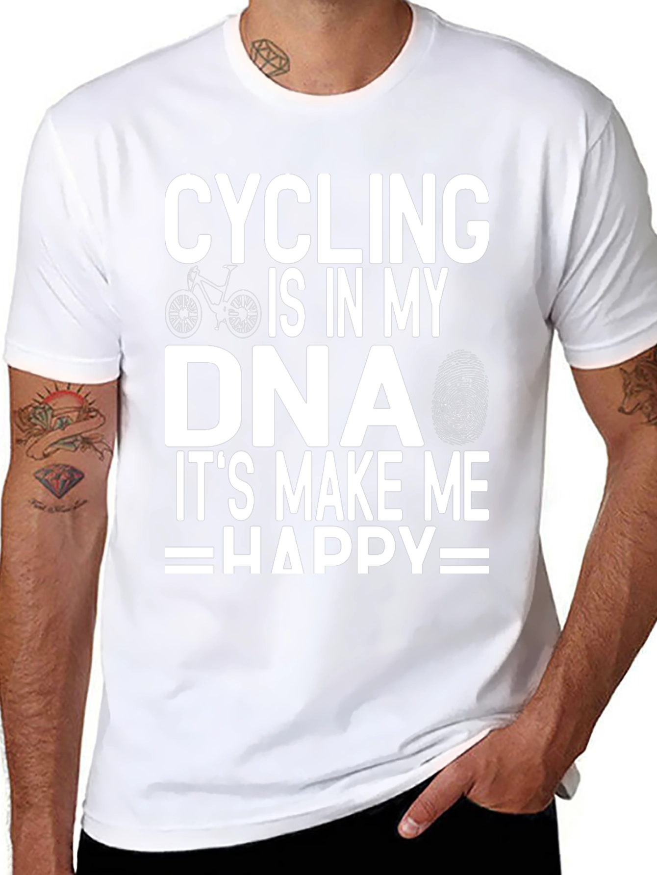 Cycling DNA T-Shirt - Ride Happy!