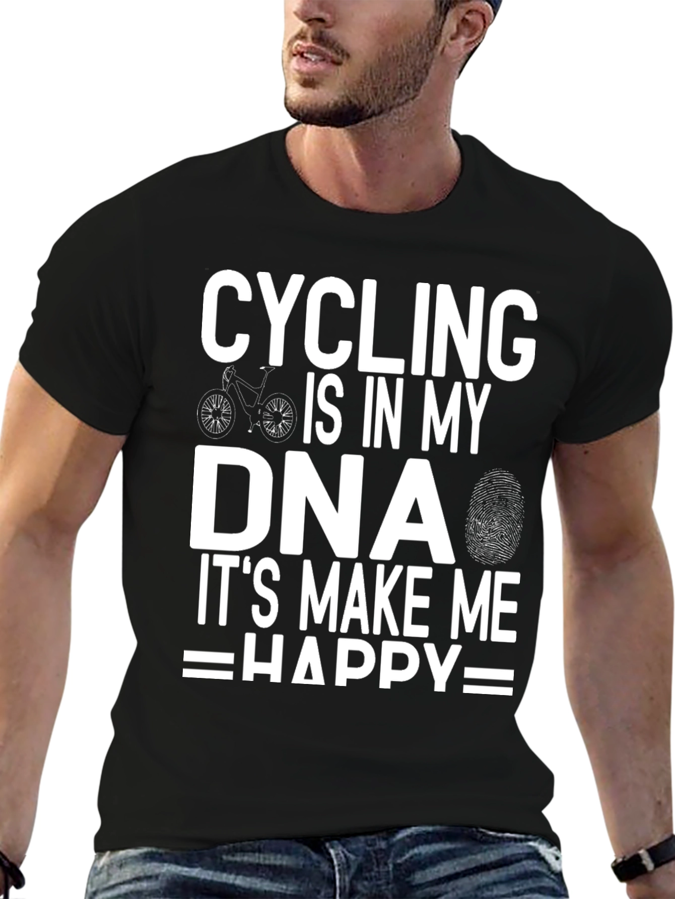 Cycling DNA T-Shirt - Ride Happy!