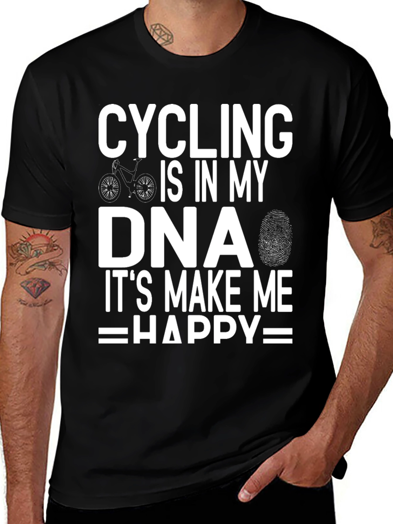 Cycling DNA T-Shirt - Ride Happy!