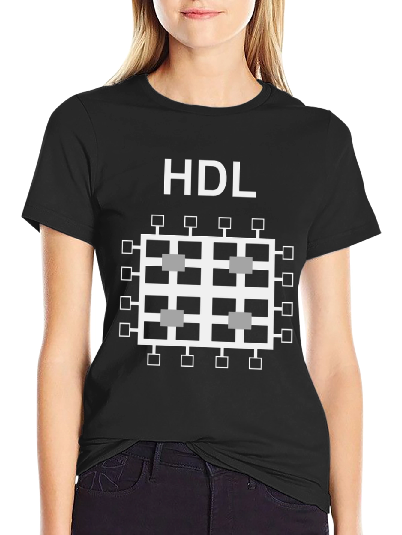 HDL Computer Chip T-Shirt - Black