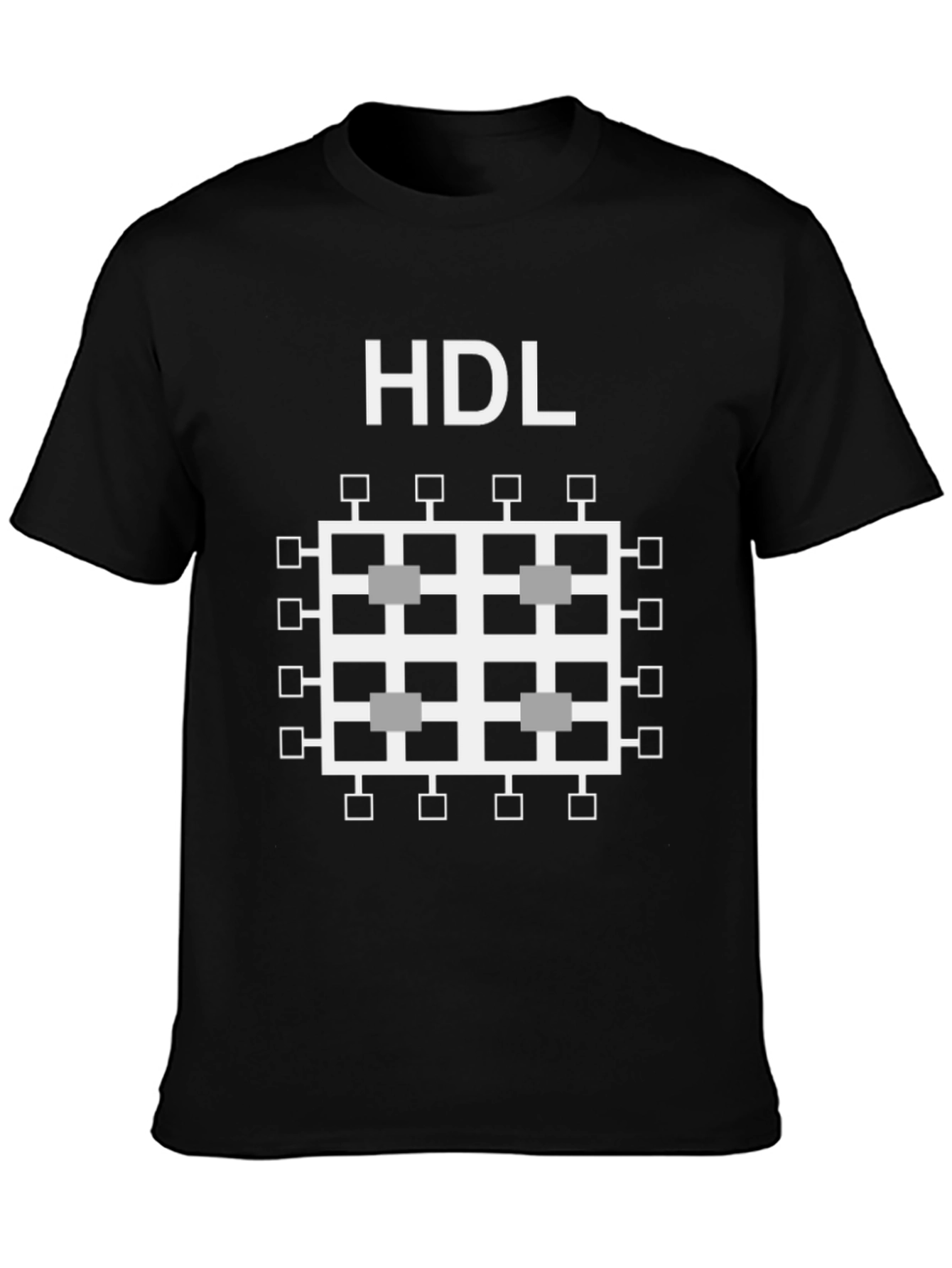 HDL Computer Chip T-Shirt - Black