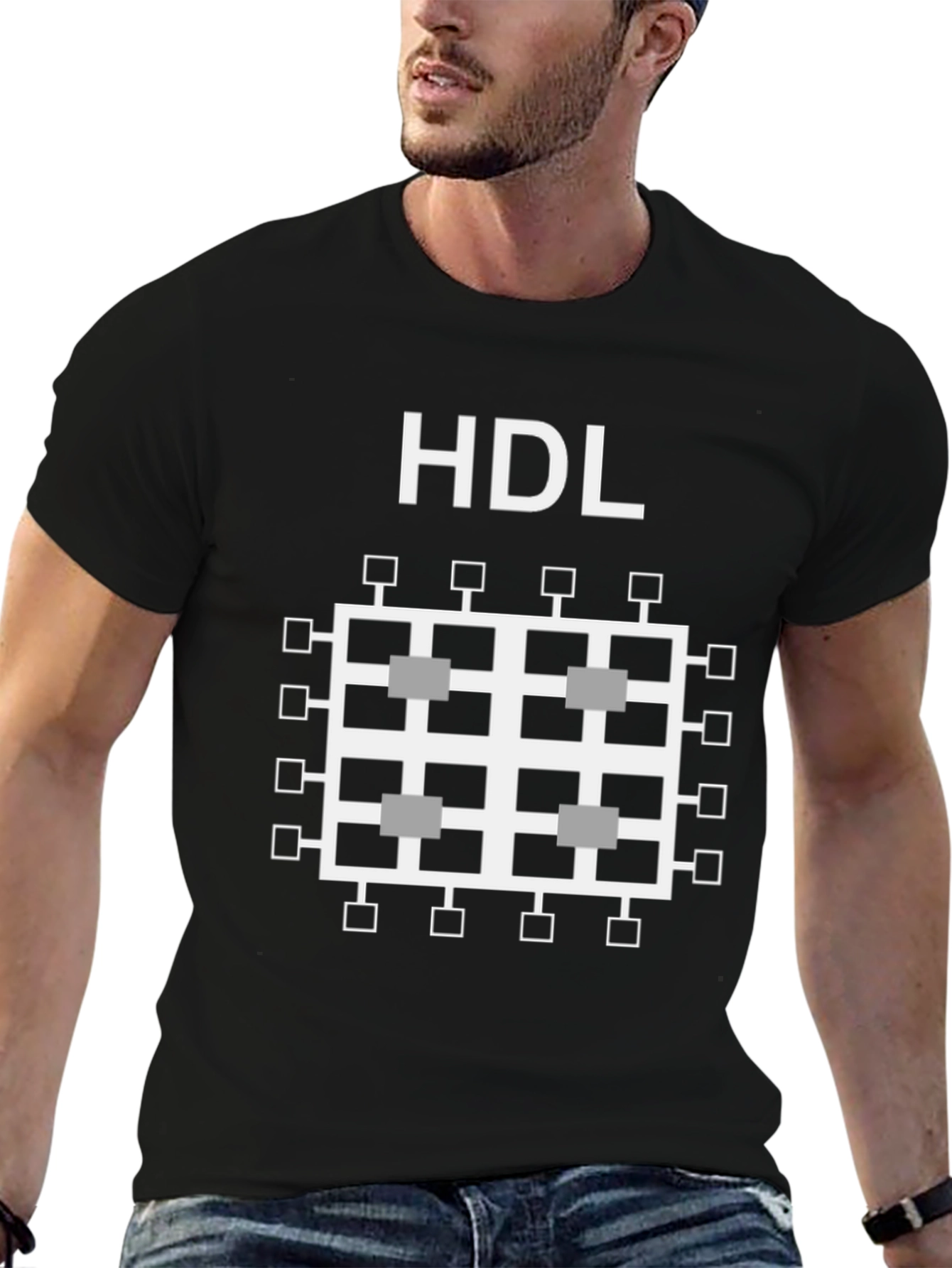 HDL Computer Chip T-Shirt - Black