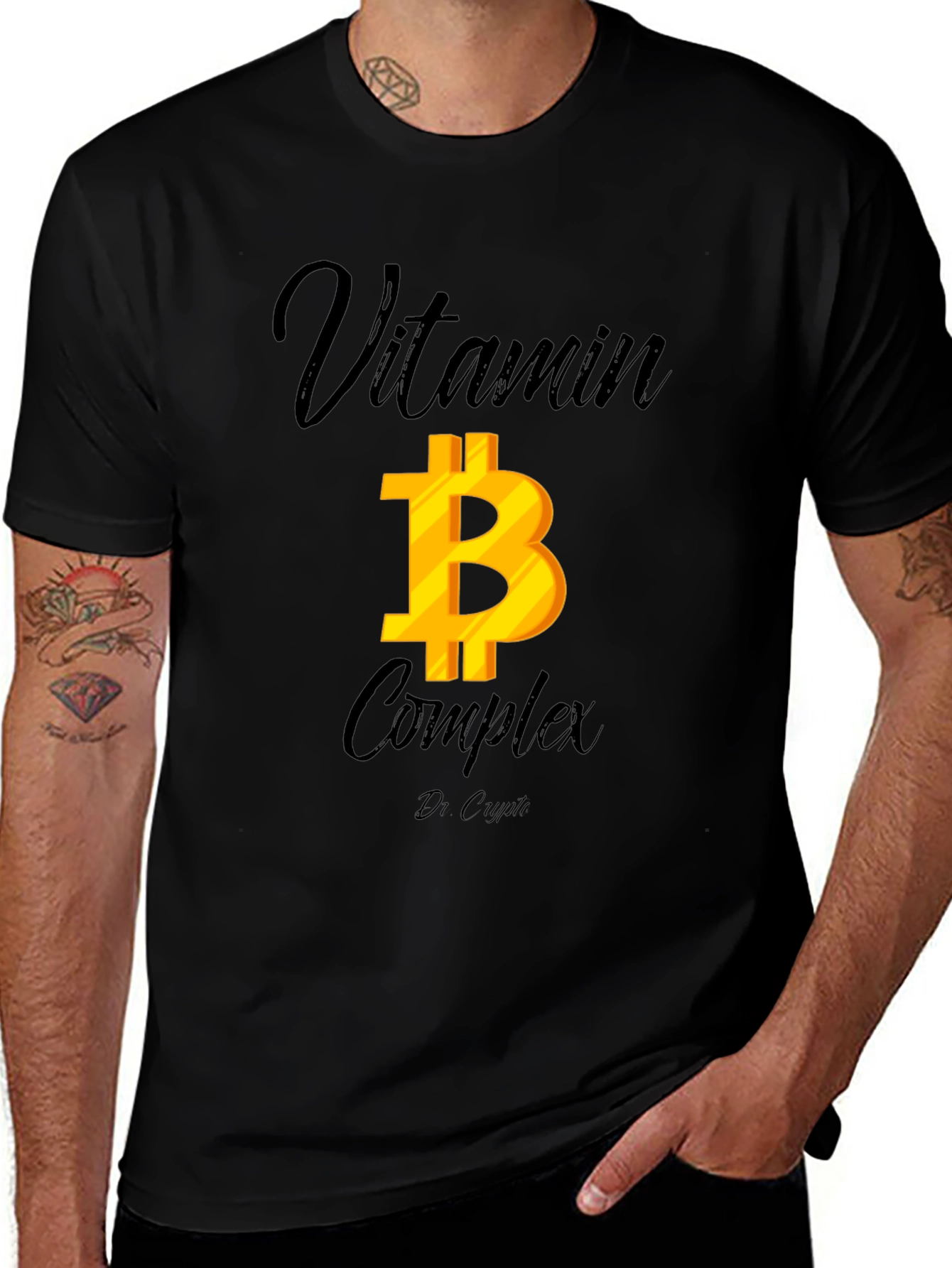 Bitcoin Vitamin B Complex Black T-Shirt