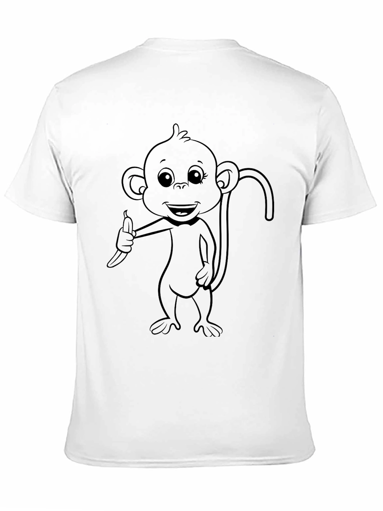 Monkey Banana Graphic Tee - Unisex Black T-Shirt