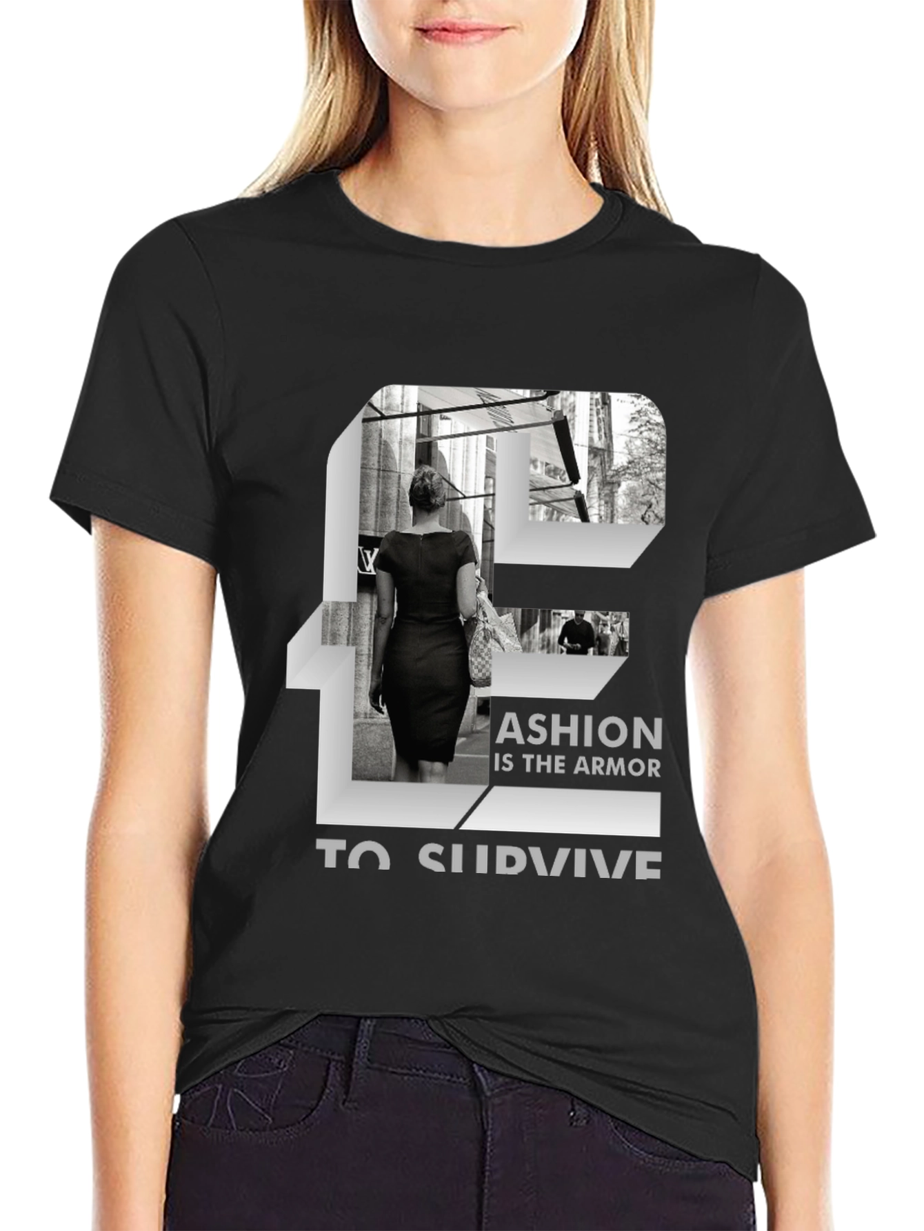 Fashion Armor Tee - Stylish Black Cotton T-Shirt