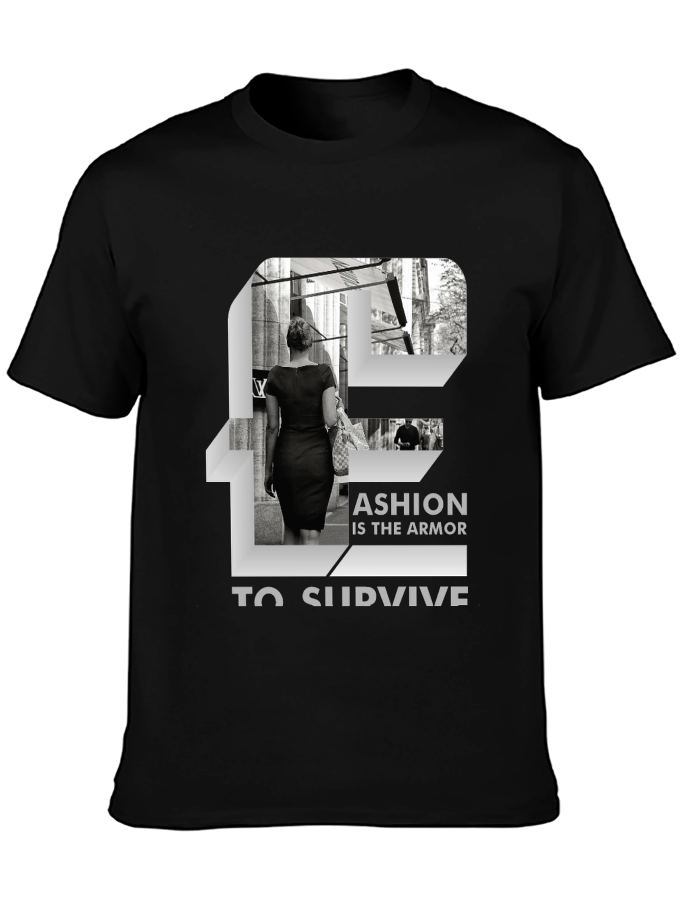 Fashion Armor Tee - Stylish Black Cotton T-Shirt