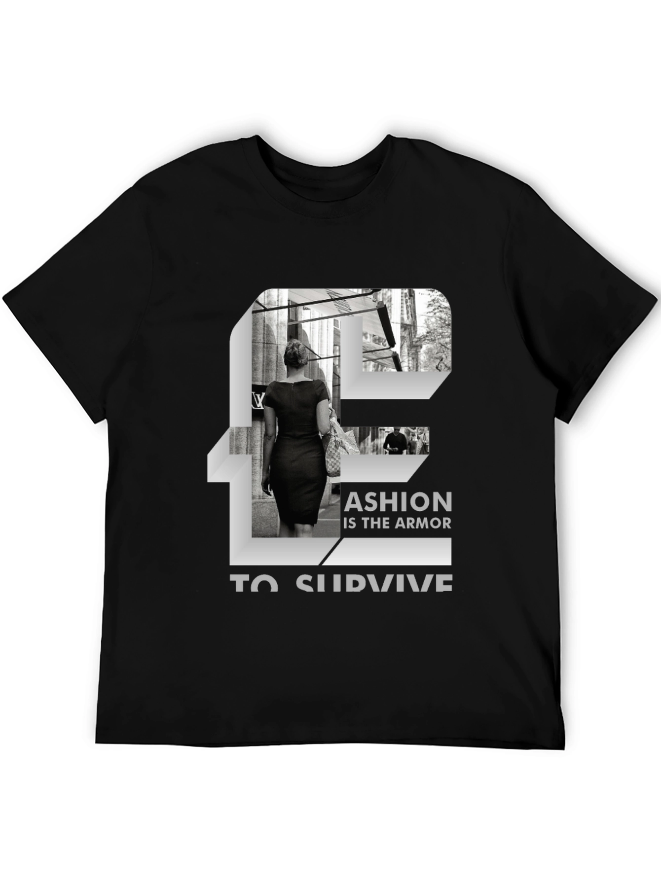 Fashion Armor Tee - Stylish Black Cotton T-Shirt