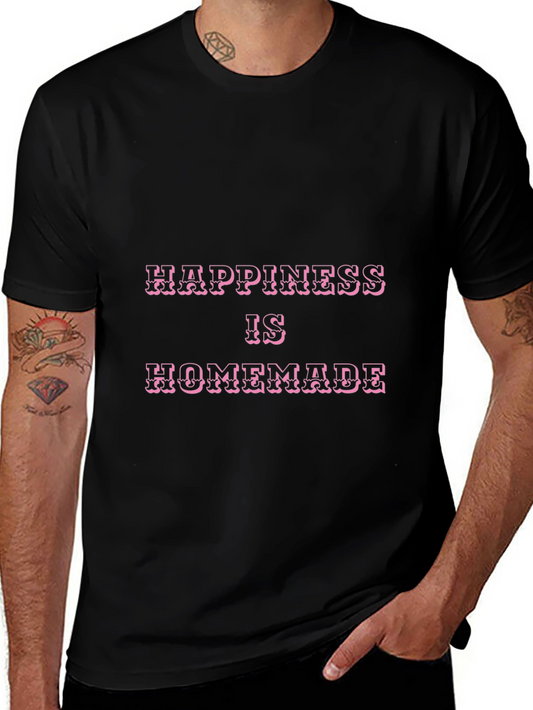 Happiness is Homemade Black Graphic Tee