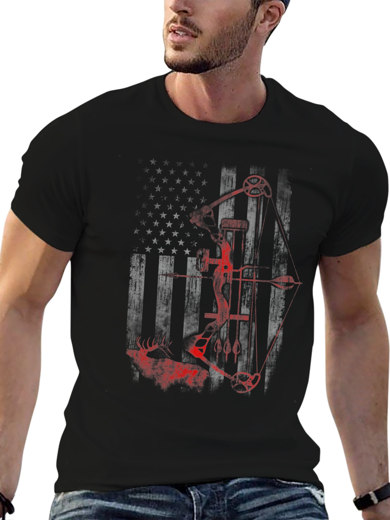 American Bowhunter Graphic Tee - Mens Black T-Shirt