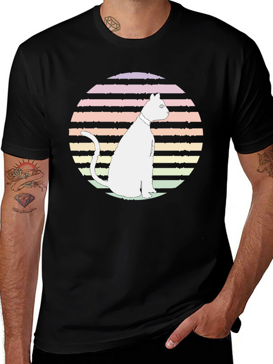 Retro Cat T-Shirt - Vintage Style Tee