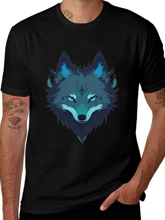 Wolf Graphic Tee - Mens Black T-Shirt