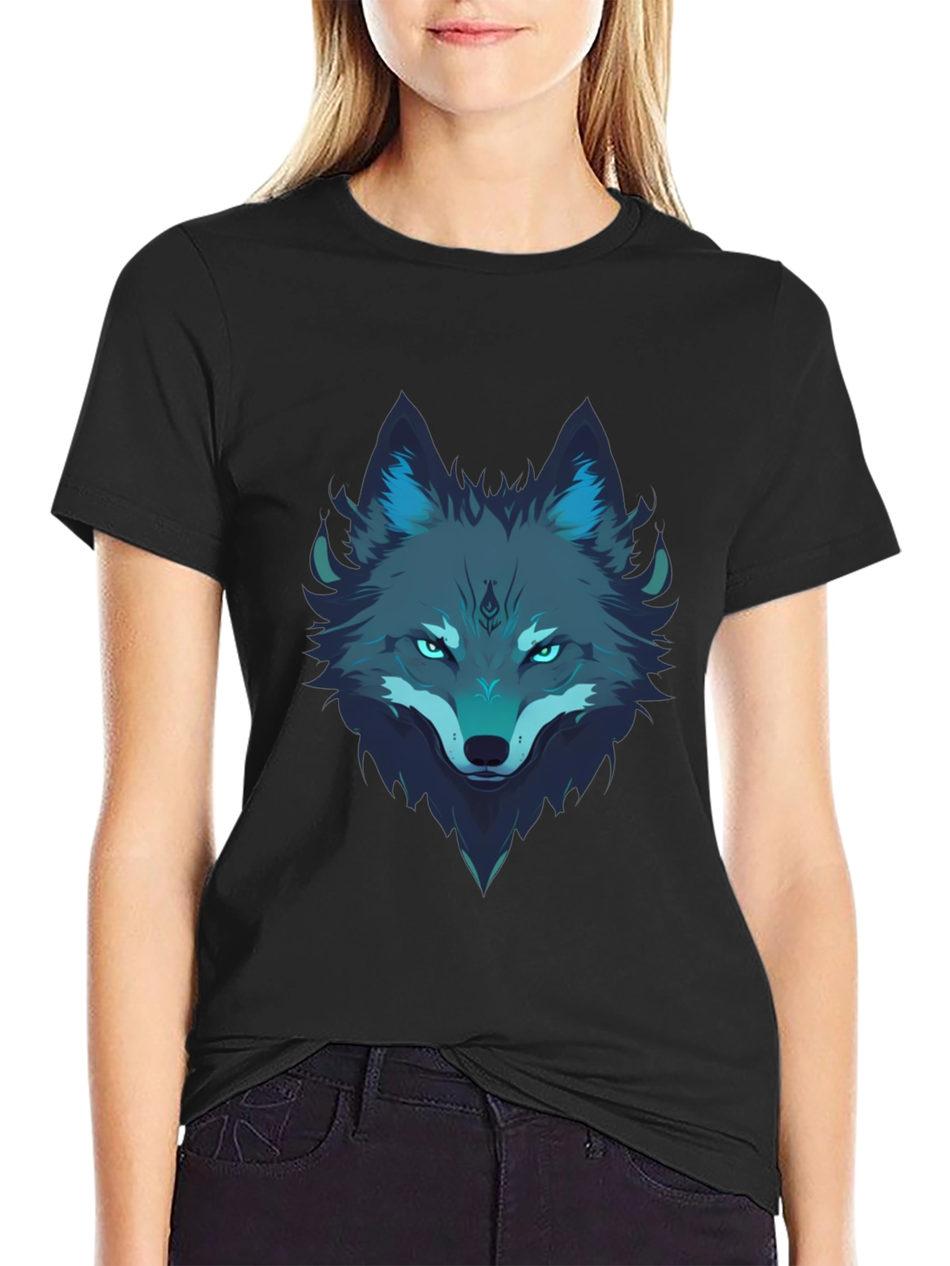 Wolf Graphic Tee - Mens Black T-Shirt