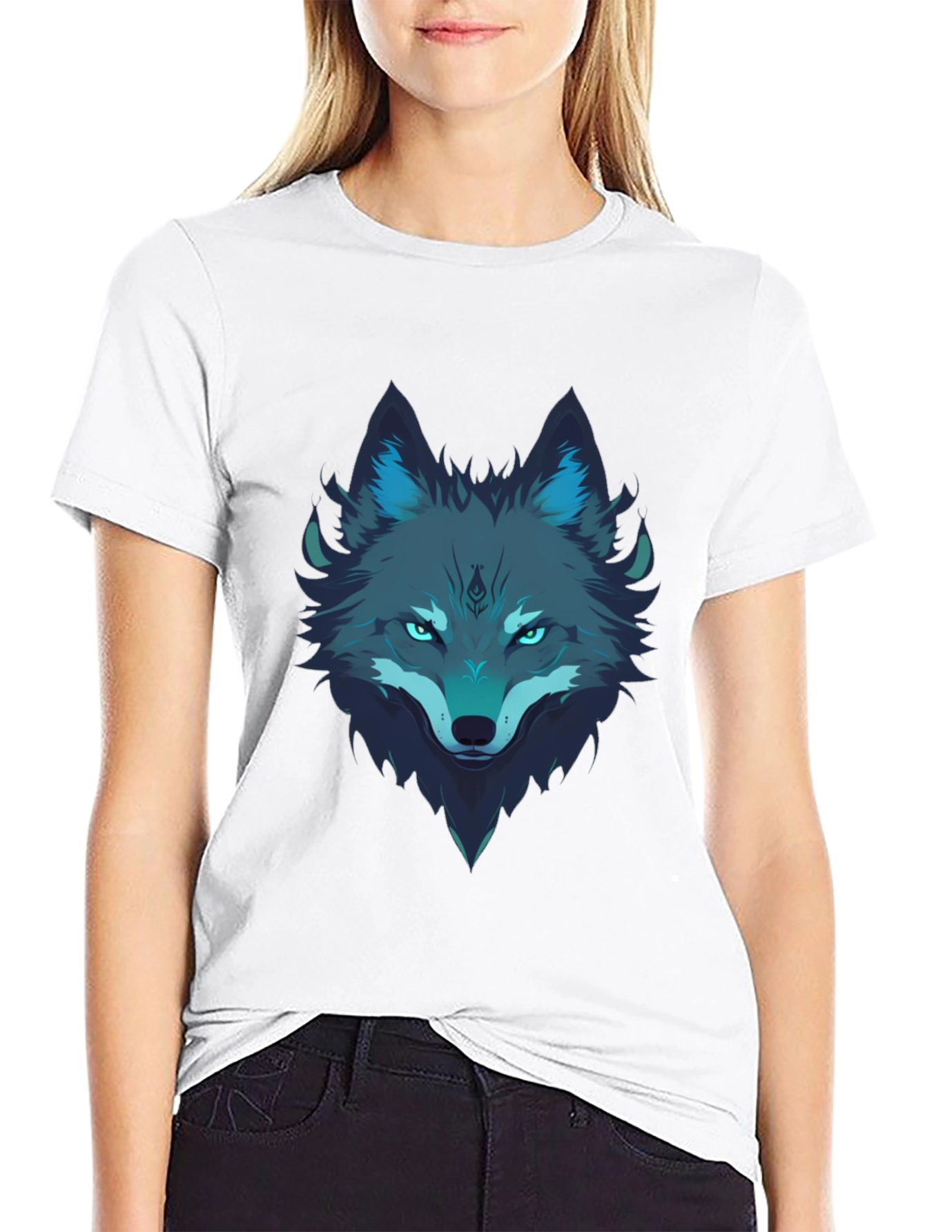 Wolf Graphic Tee - Mens Black T-Shirt