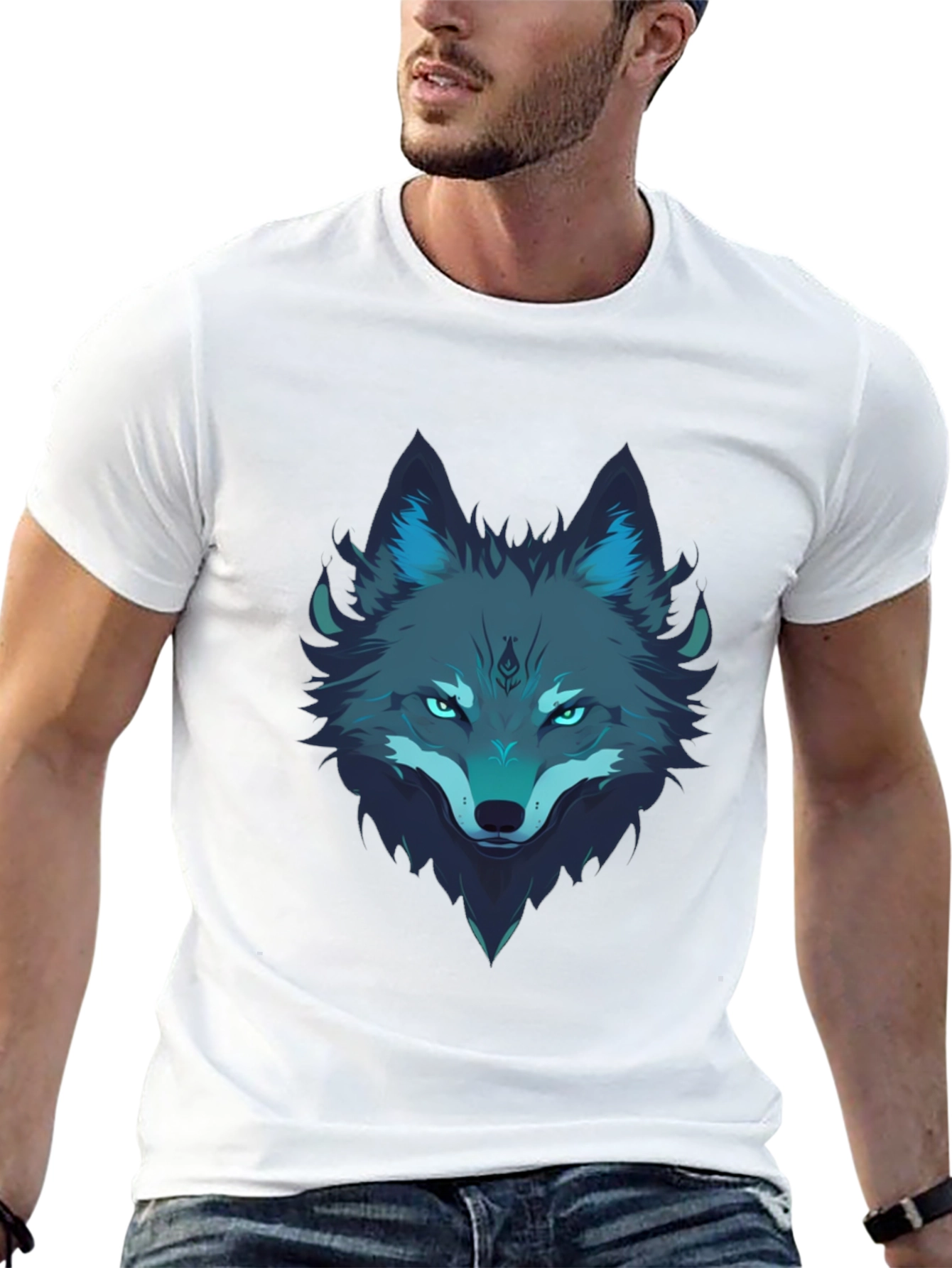 Wolf Graphic Tee - Mens Black T-Shirt