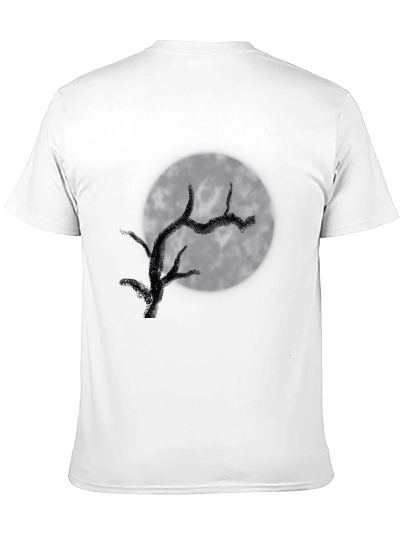 Mens Black Moonlit Tree Graphic Tee