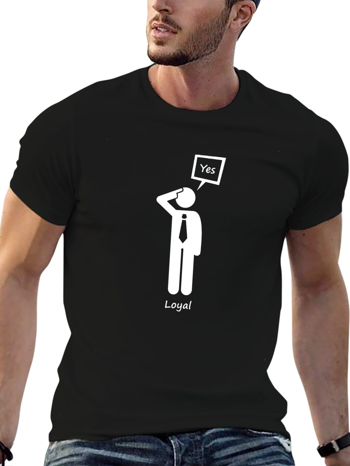 Loyal Stick Figure T-Shirt - Sarcastic Yes Men