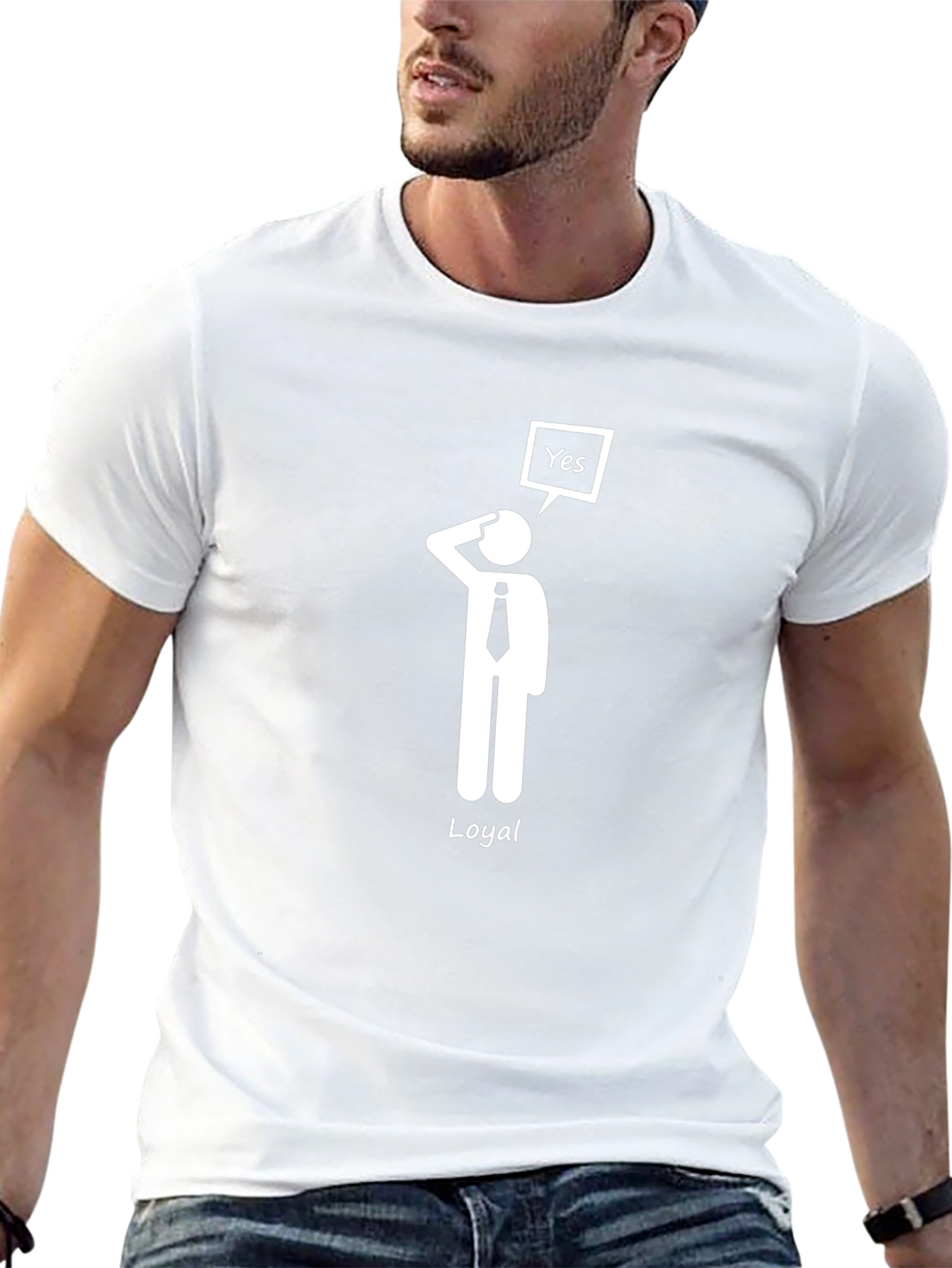 Loyal Stick Figure T-Shirt - Sarcastic Yes Men