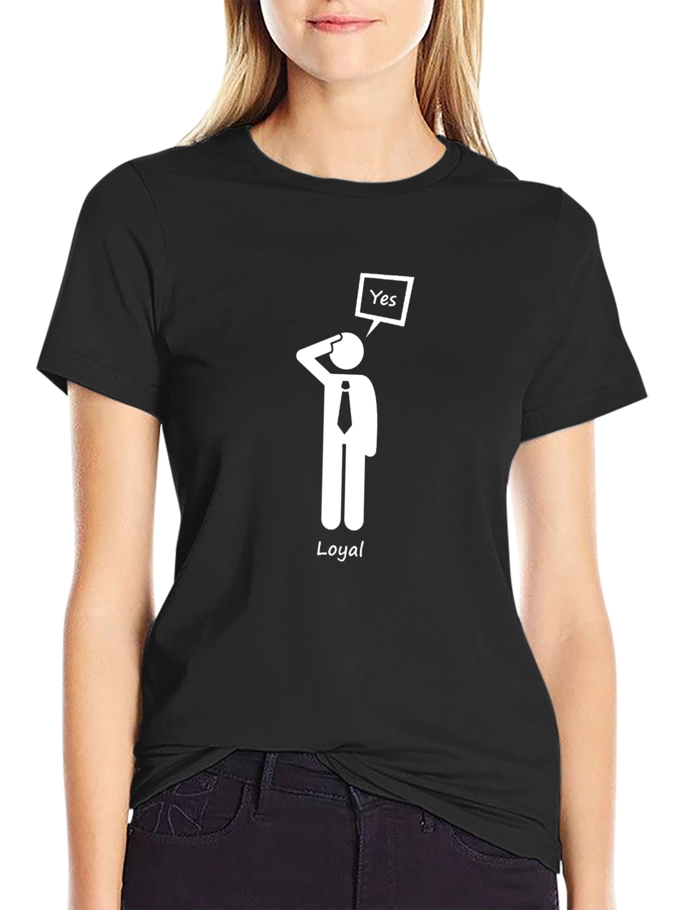 Loyal Stick Figure T-Shirt - Sarcastic Yes Men
