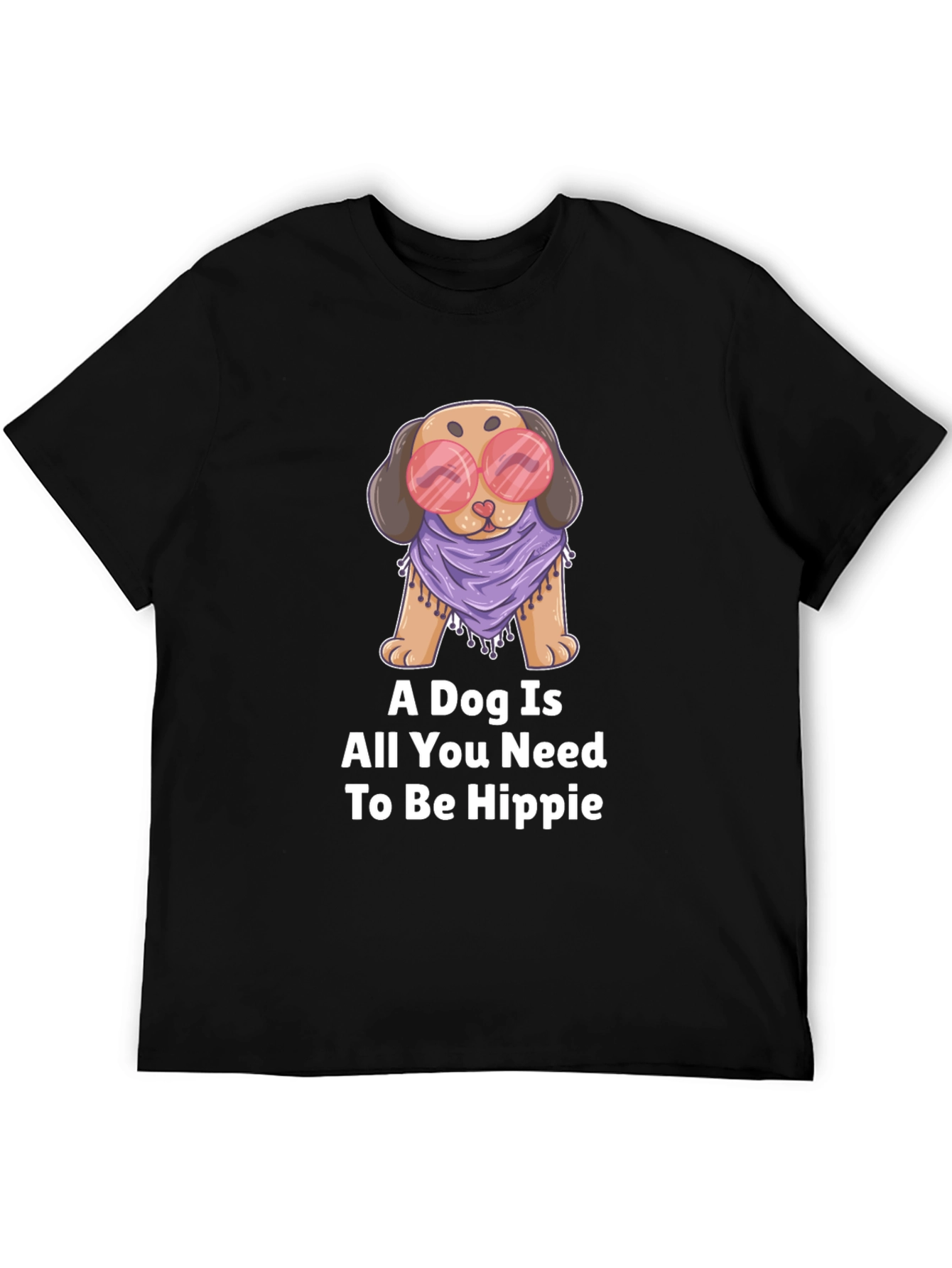 Dog Hippie Graphic T-Shirt