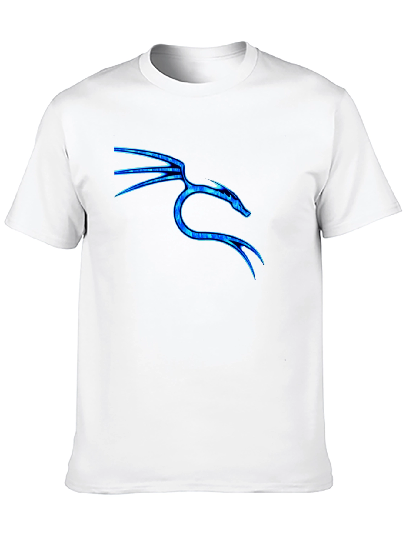 Black Tee with Blue Dragon Graphic