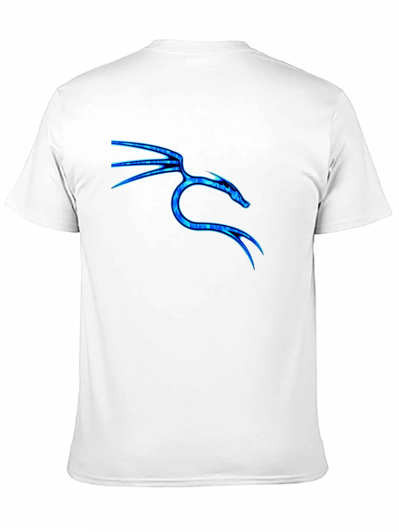 Black Tee with Blue Dragon Graphic