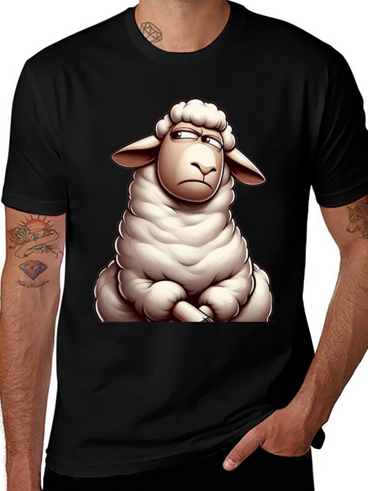 Grumpy Sheep Graphic T-Shirt - Mens Black Tee