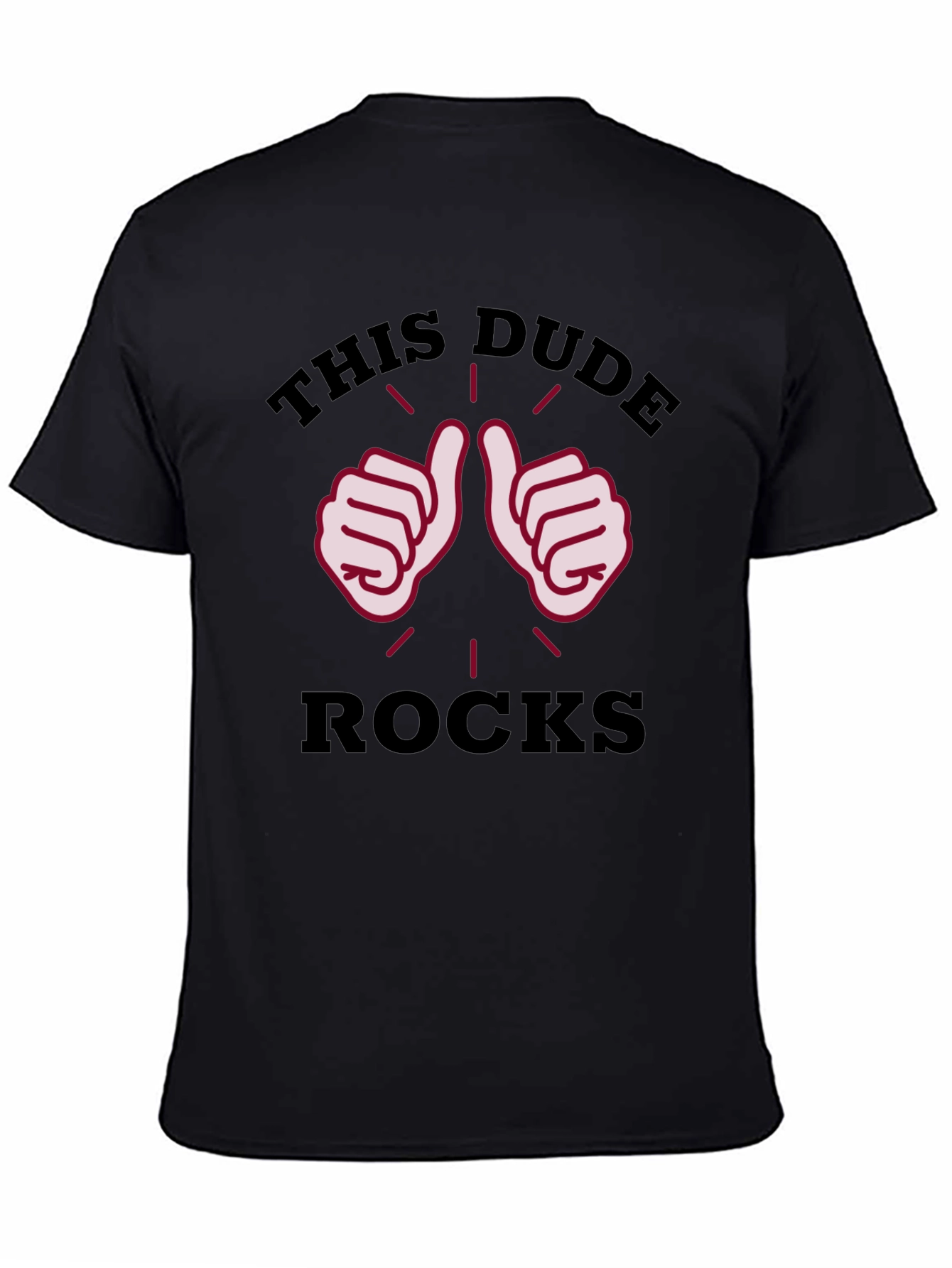 This Dude Rocks Black Graphic T-Shirt