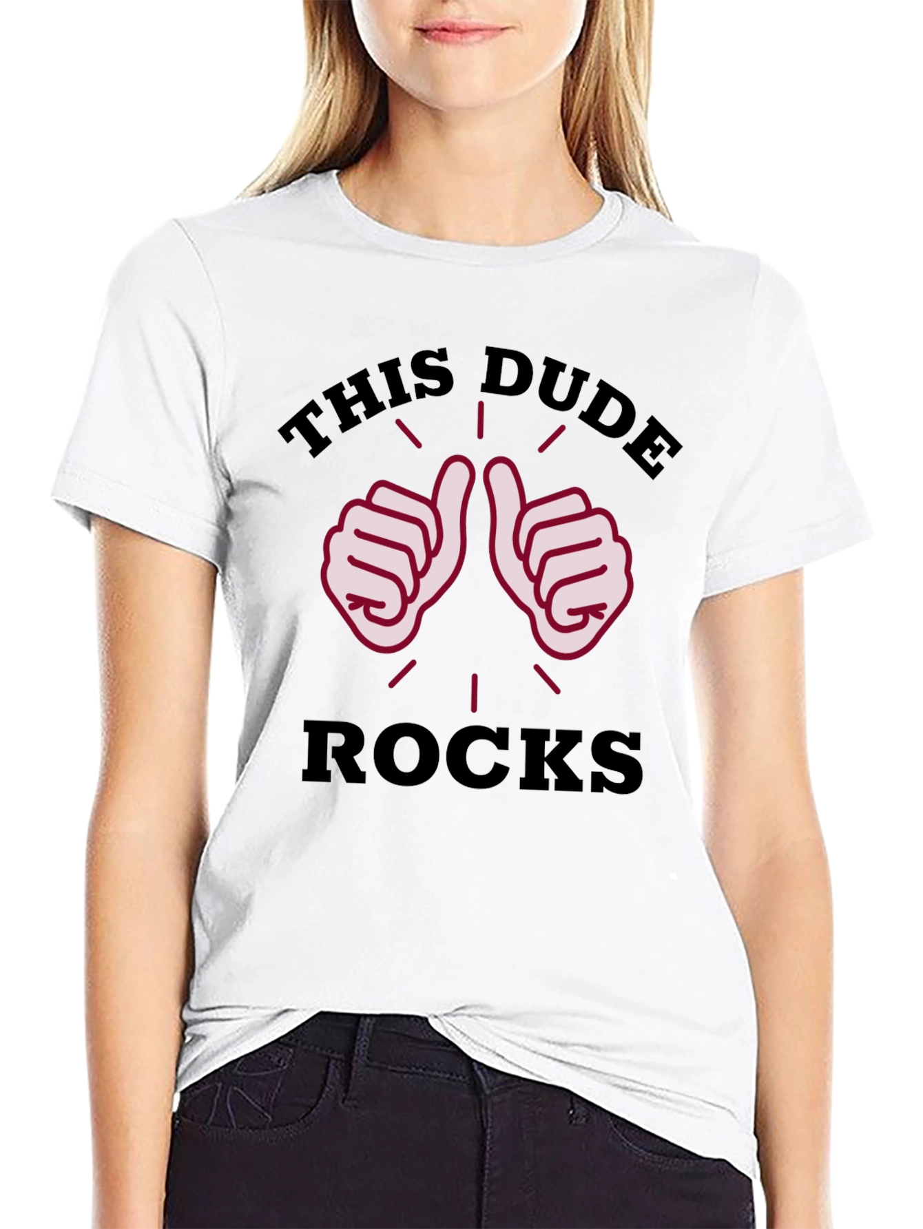 This Dude Rocks Black Graphic T-Shirt
