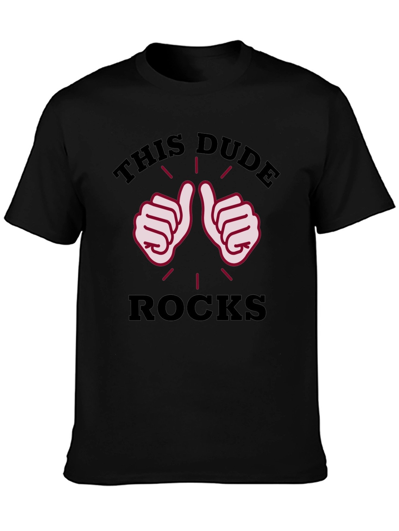 This Dude Rocks Black Graphic T-Shirt