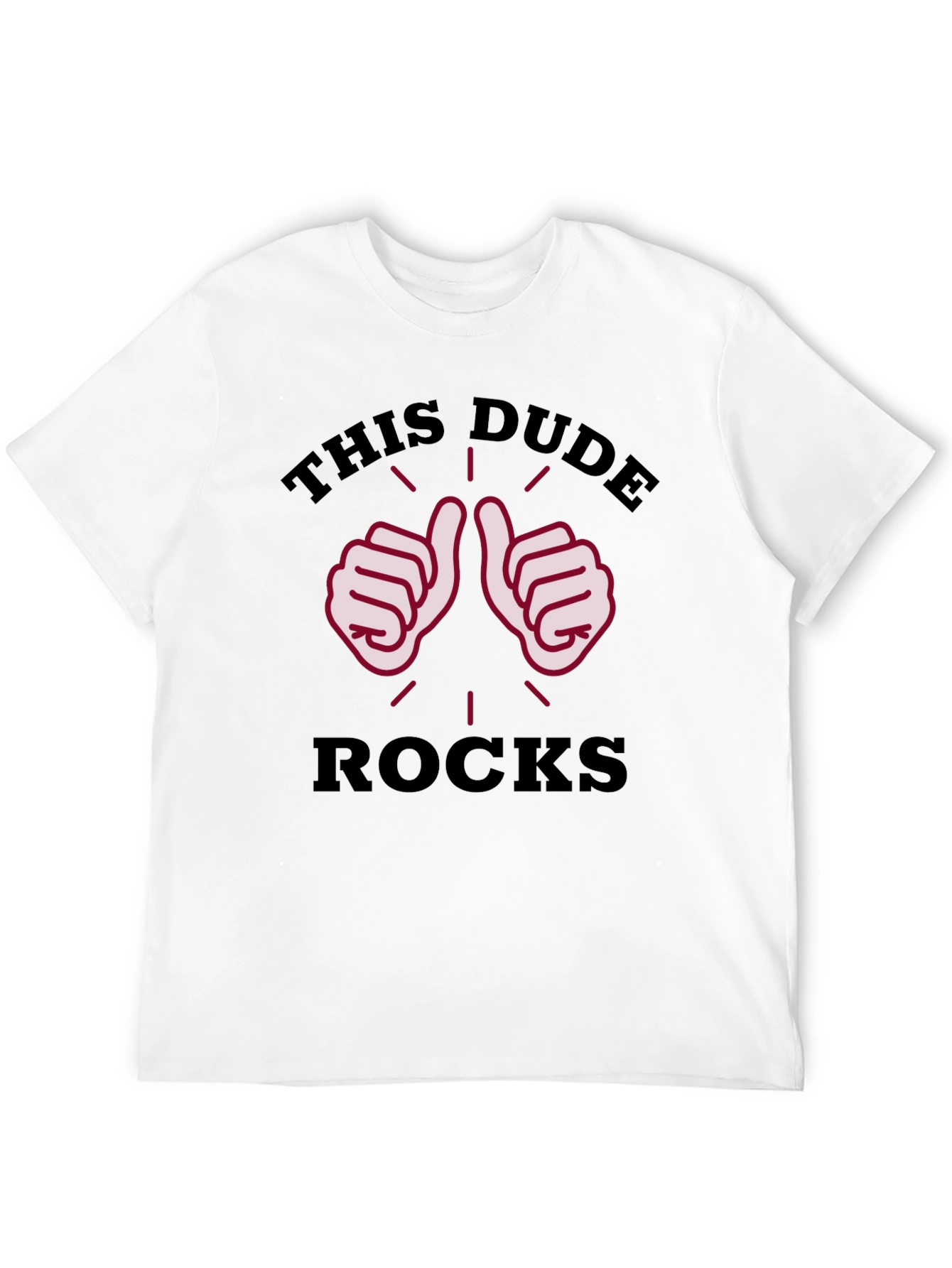 This Dude Rocks Black Graphic T-Shirt