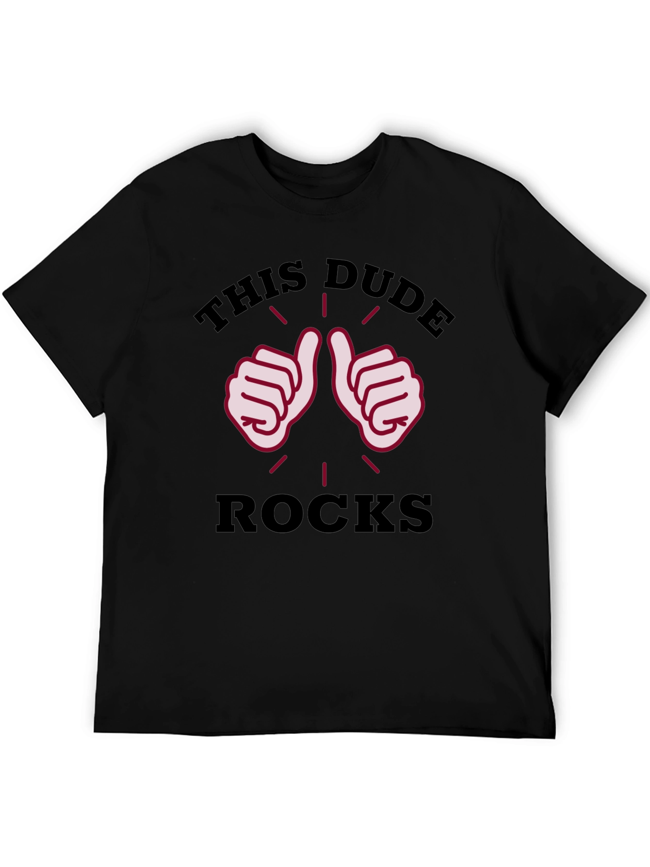 This Dude Rocks Black Graphic T-Shirt