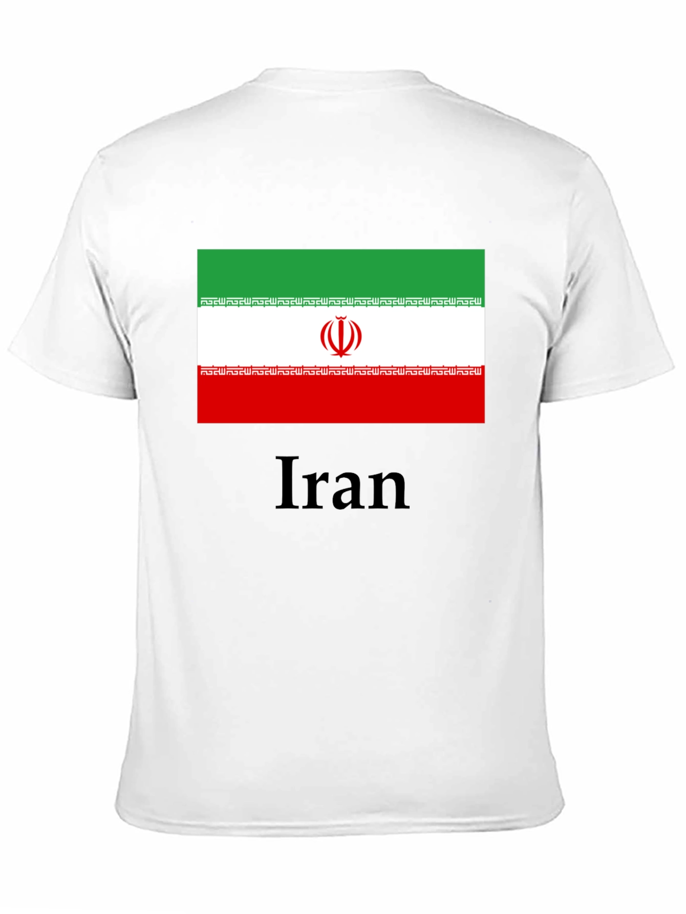 Iran Flag T-Shirt - Black Cotton Tee