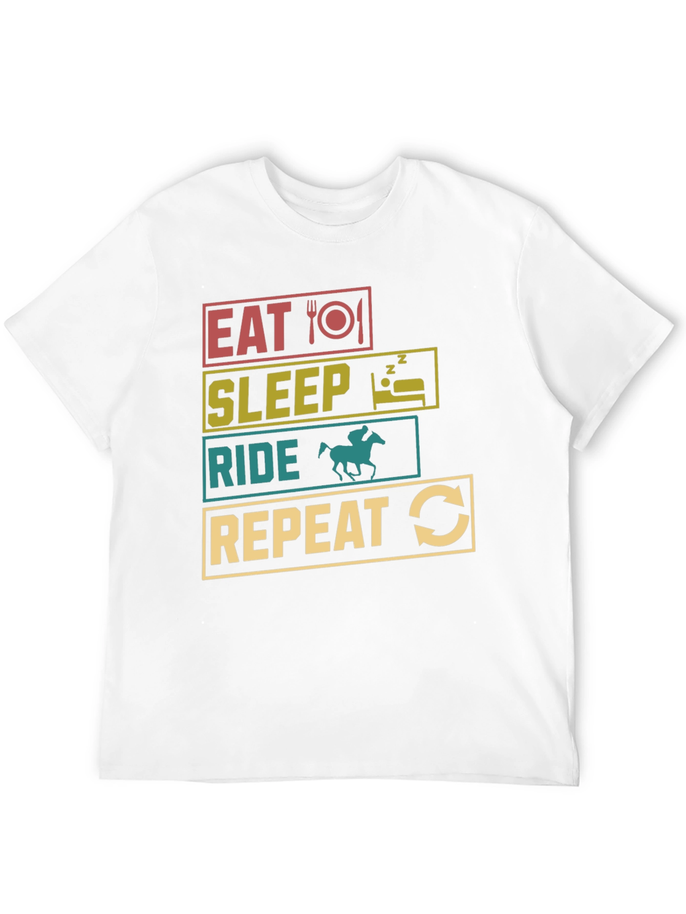 Eat Sleep Ride Repeat T-Shirt - Equestrian Life Tee