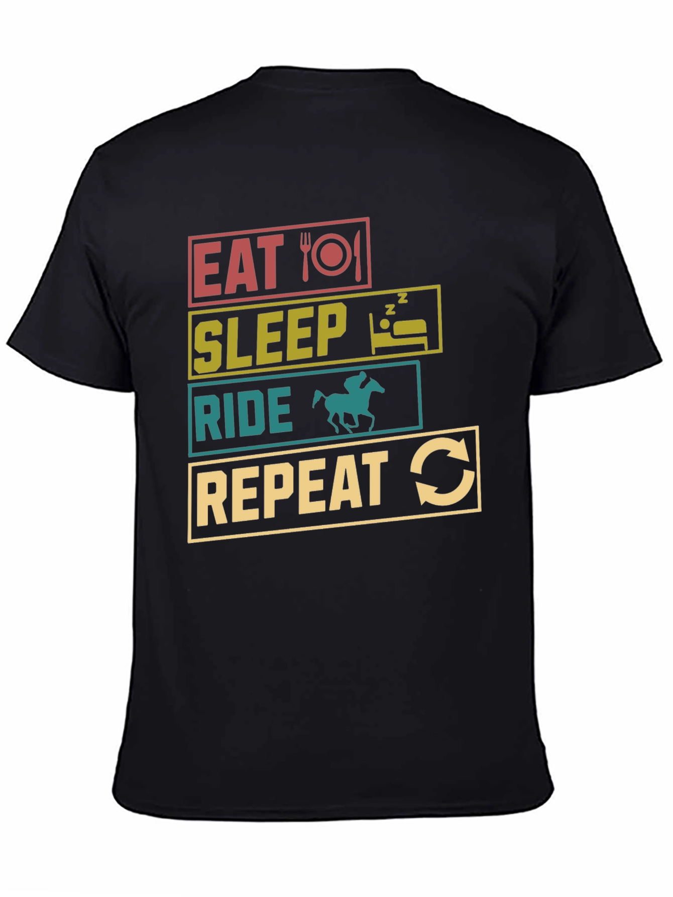 Eat Sleep Ride Repeat T-Shirt - Equestrian Life Tee