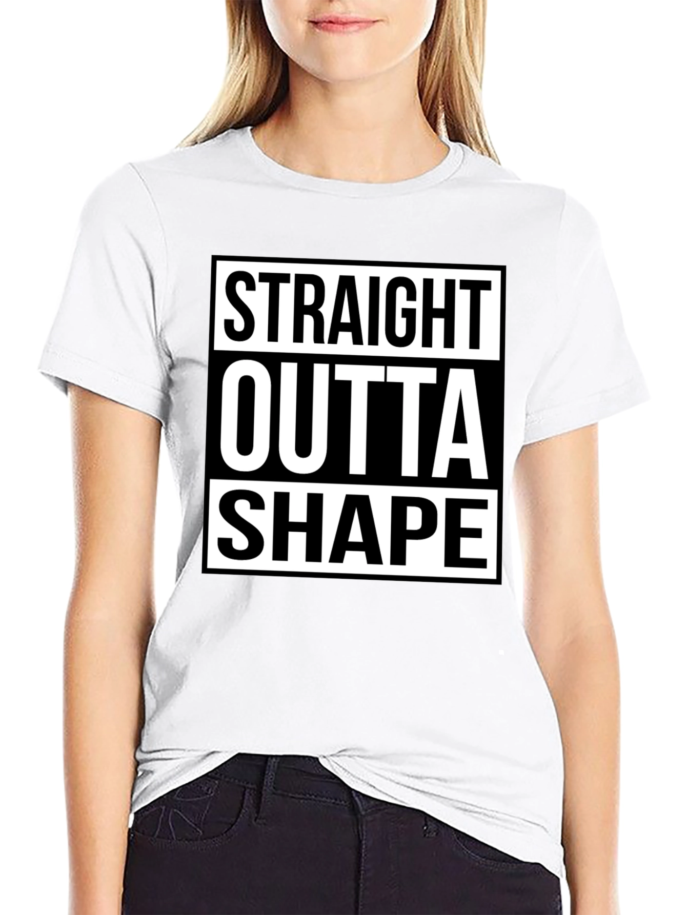 Straight Outta Shape Funny Graphic T-Shirt