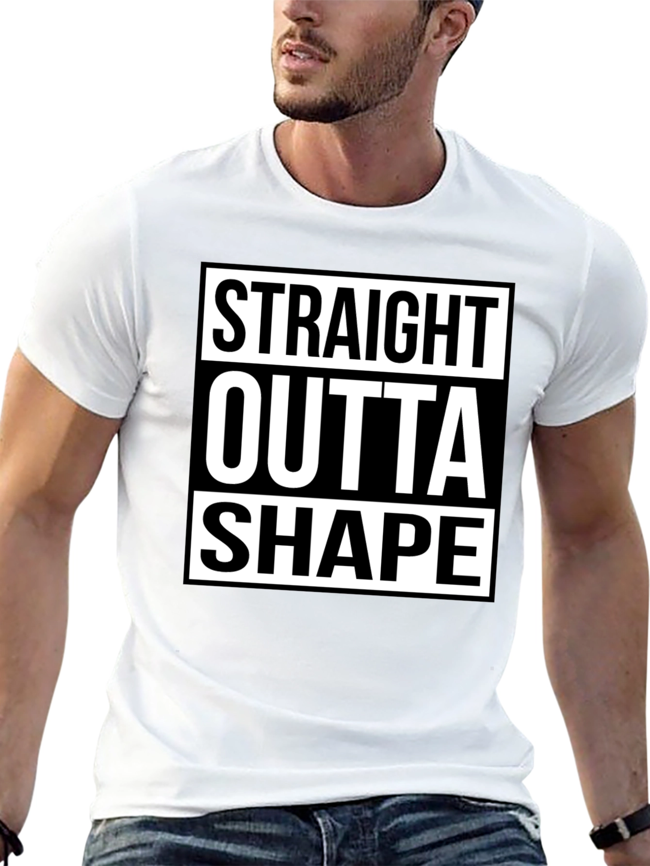 Straight Outta Shape Funny Graphic T-Shirt