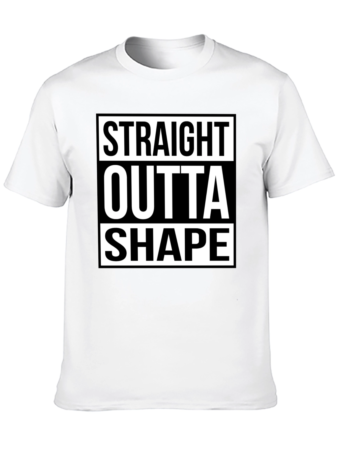 Straight Outta Shape Funny Graphic T-Shirt