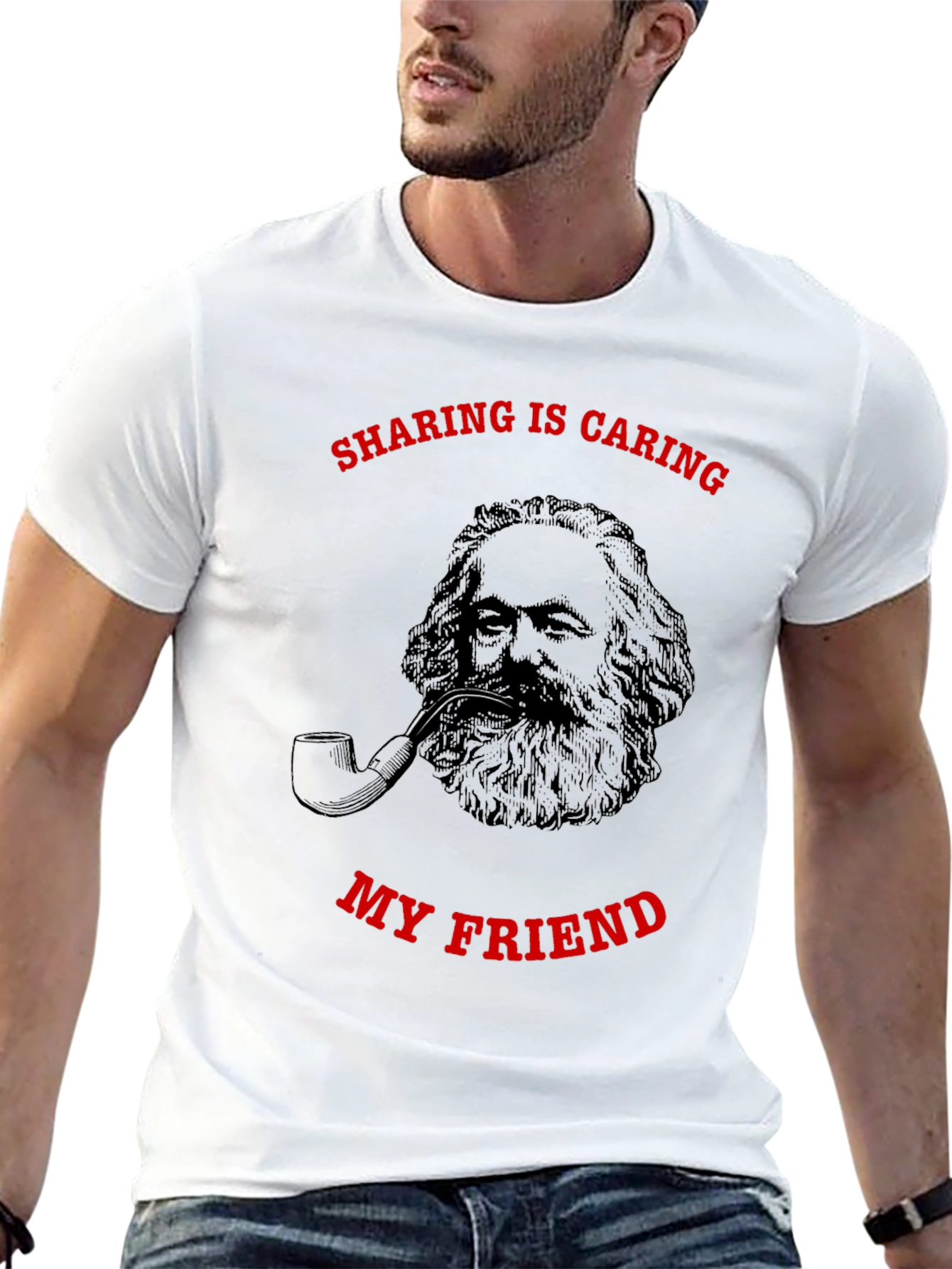 Sharing is Caring Karl Marx Graphic T-Shirt