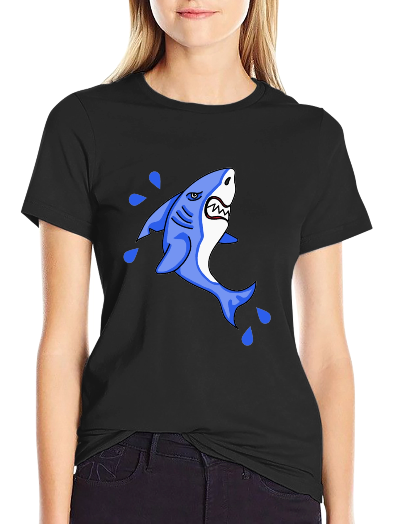 Shark Graphic Black T-Shirt