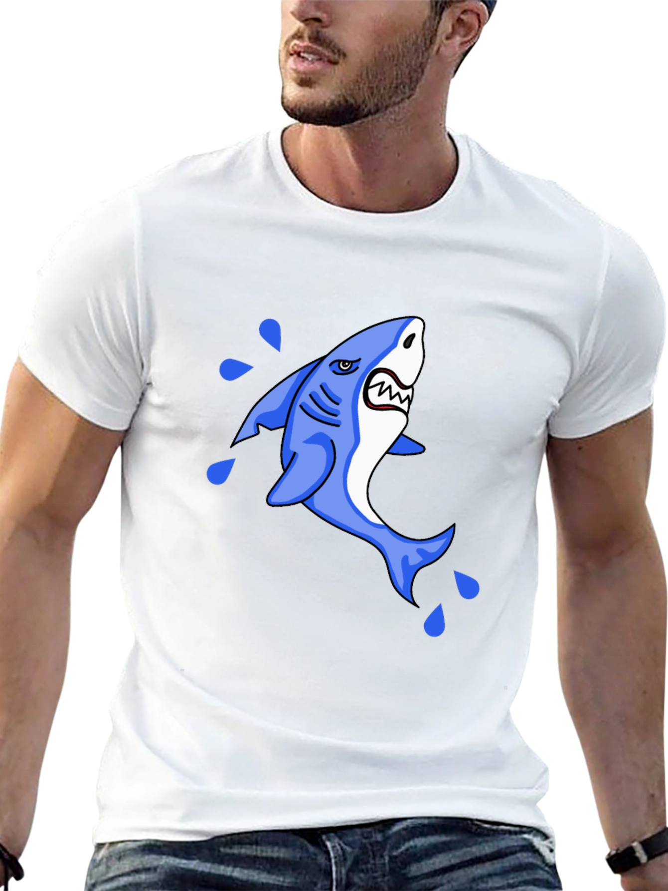 Shark Graphic Black T-Shirt