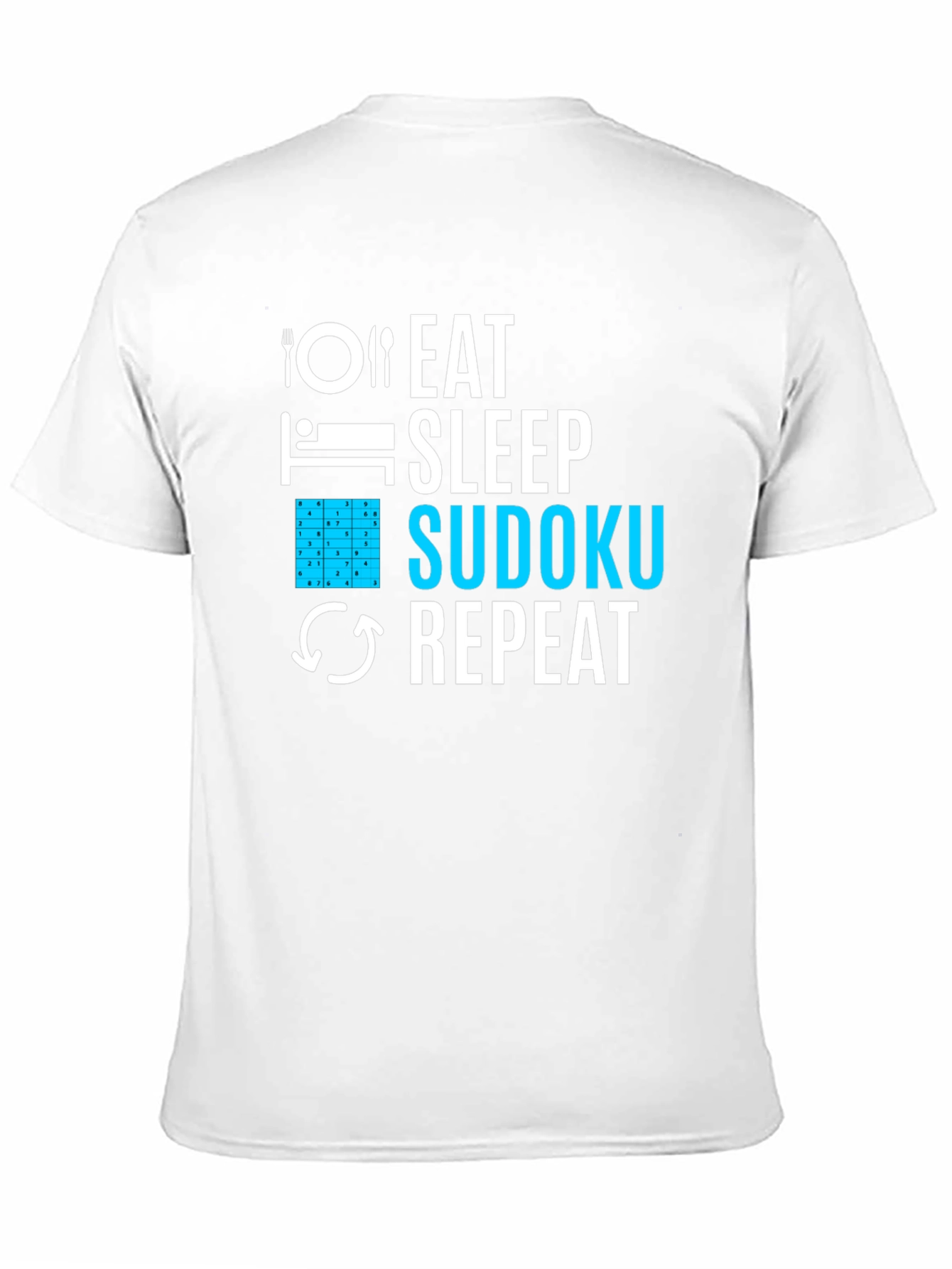 Eat Sleep Sudoku Repeat Graphic T-Shirt