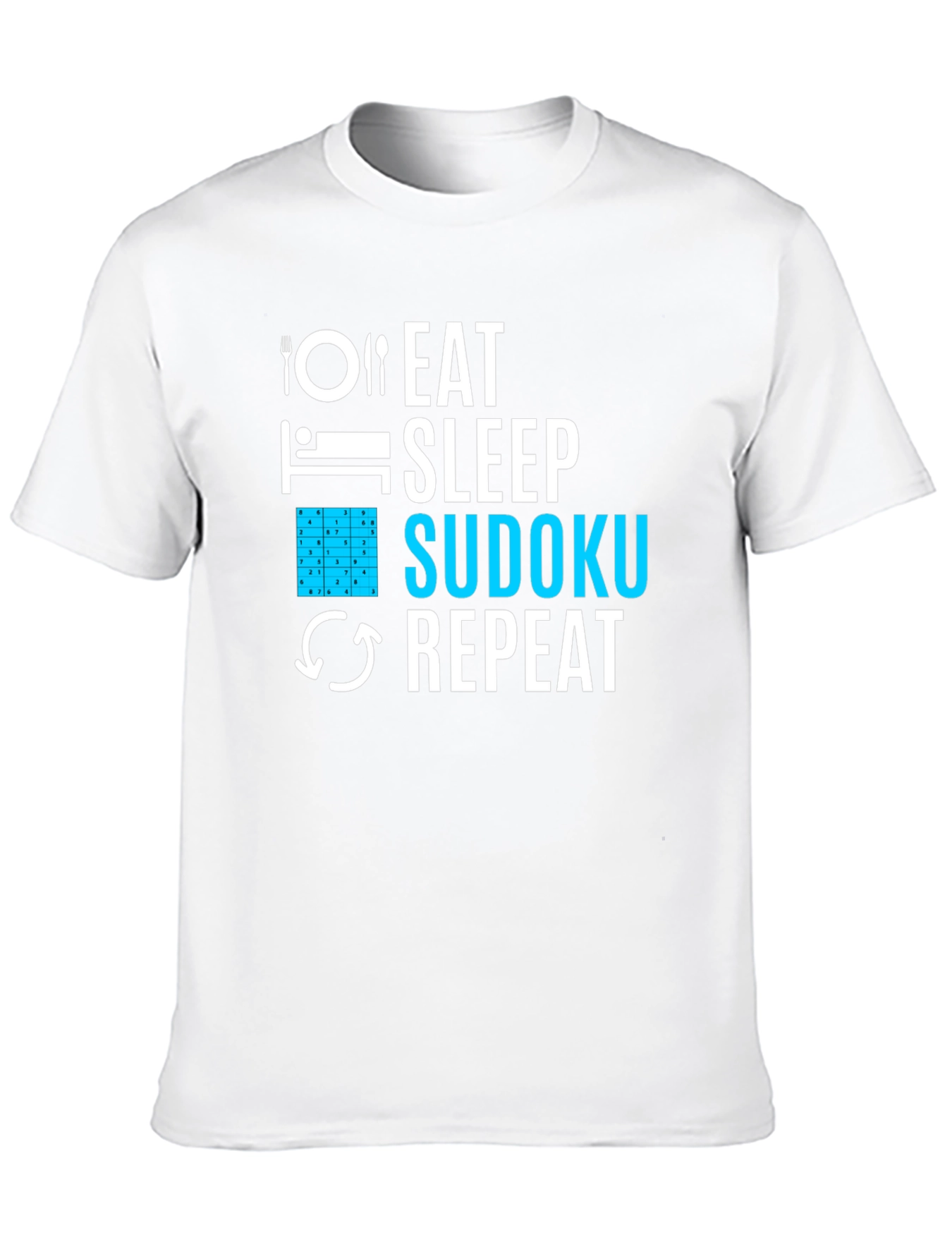 Eat Sleep Sudoku Repeat Graphic T-Shirt