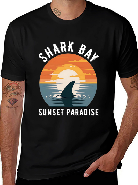 Shark Bay Sunset Paradise Graphic Tee