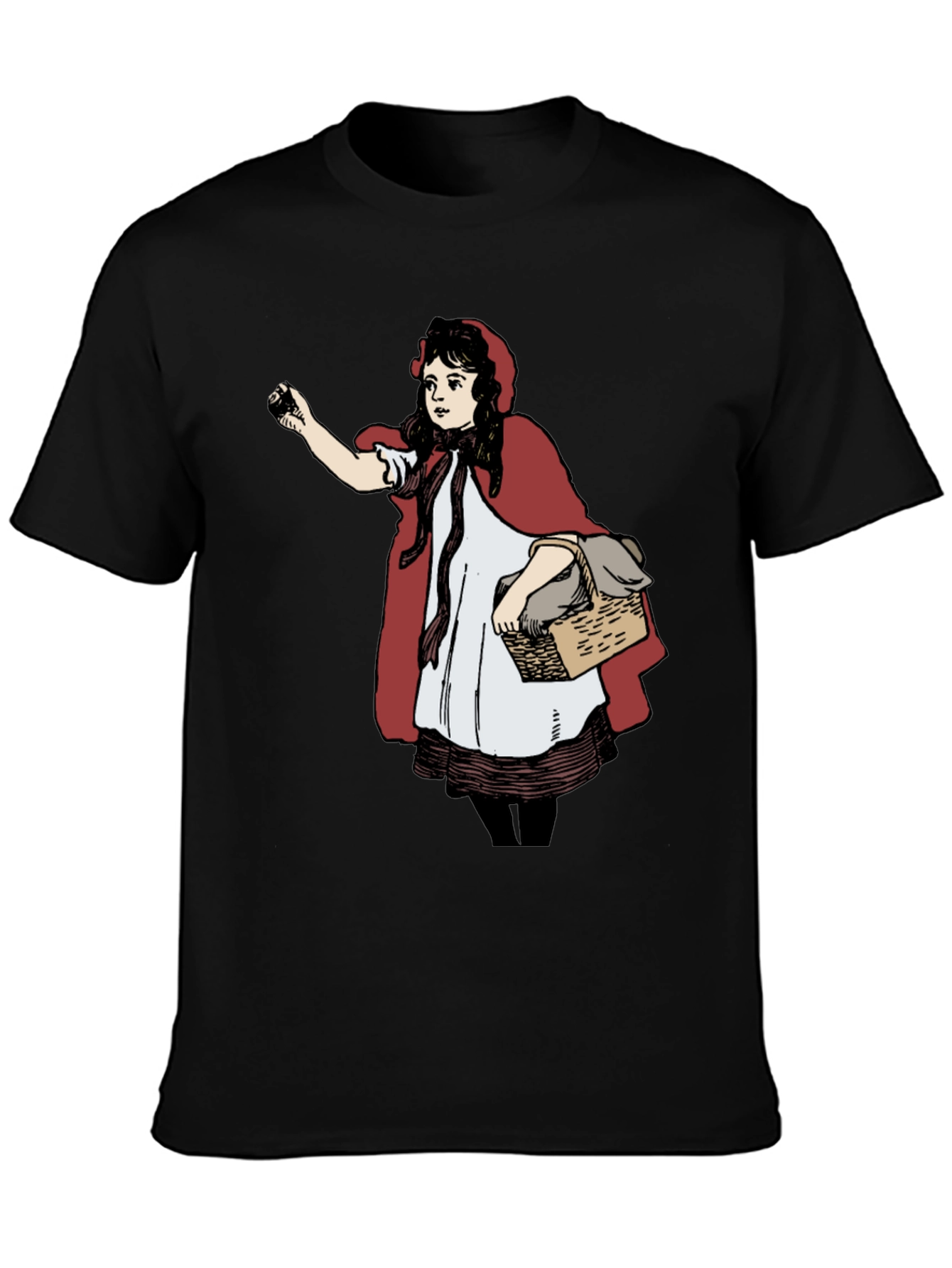Little Red Riding Hood Graphic Tee - Black