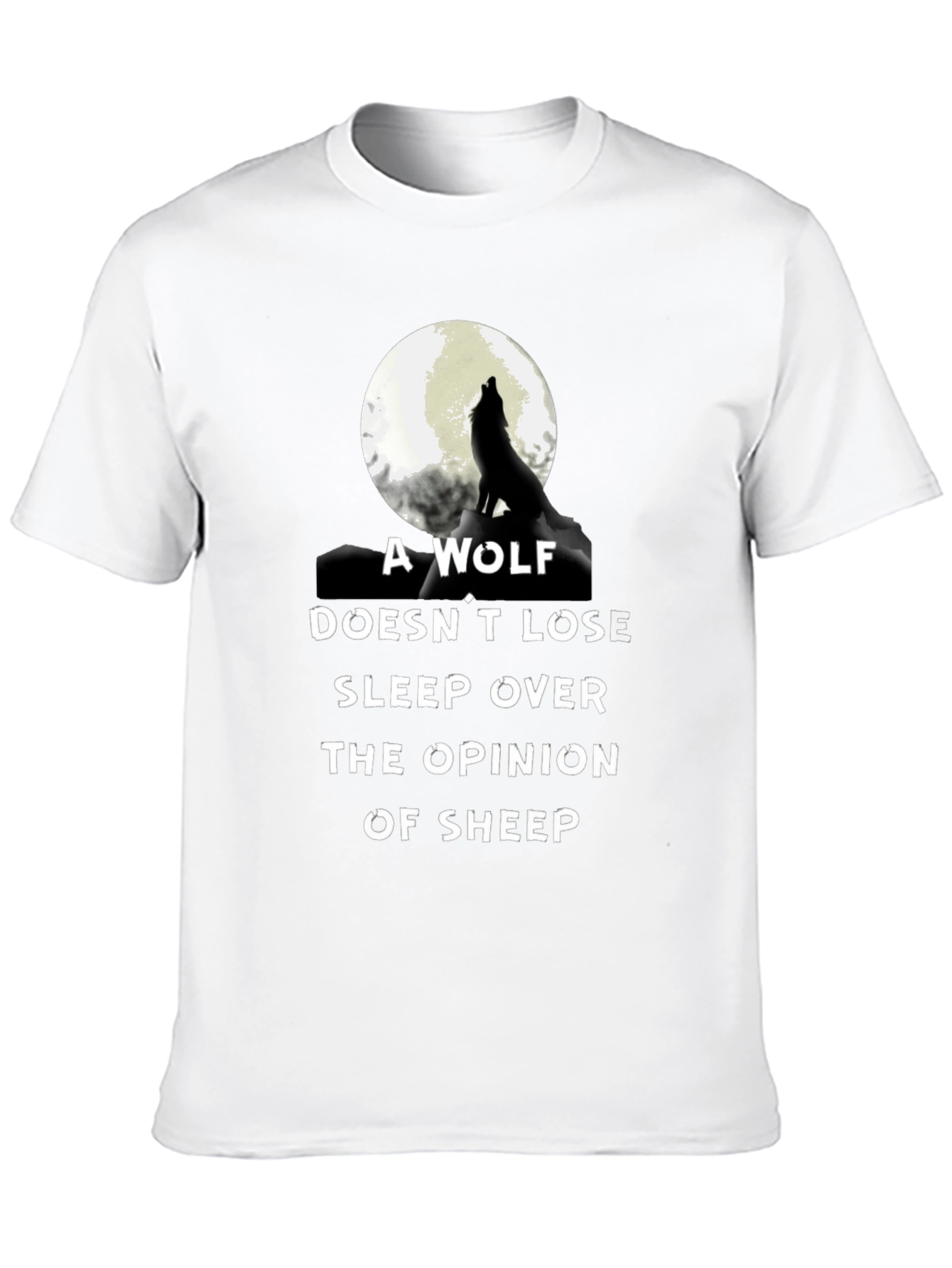 Wolf Opinion Graphic Tee - Black Cotton Comfort