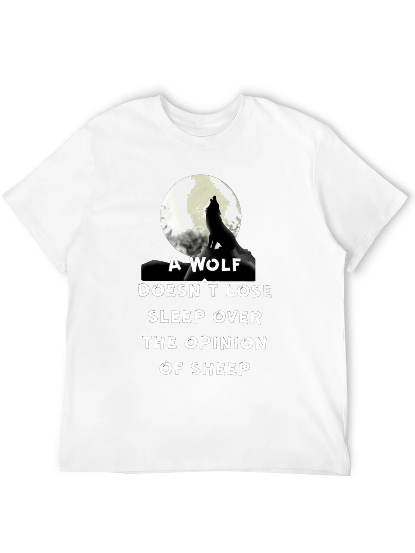 Wolf Opinion Graphic Tee - Black Cotton Comfort
