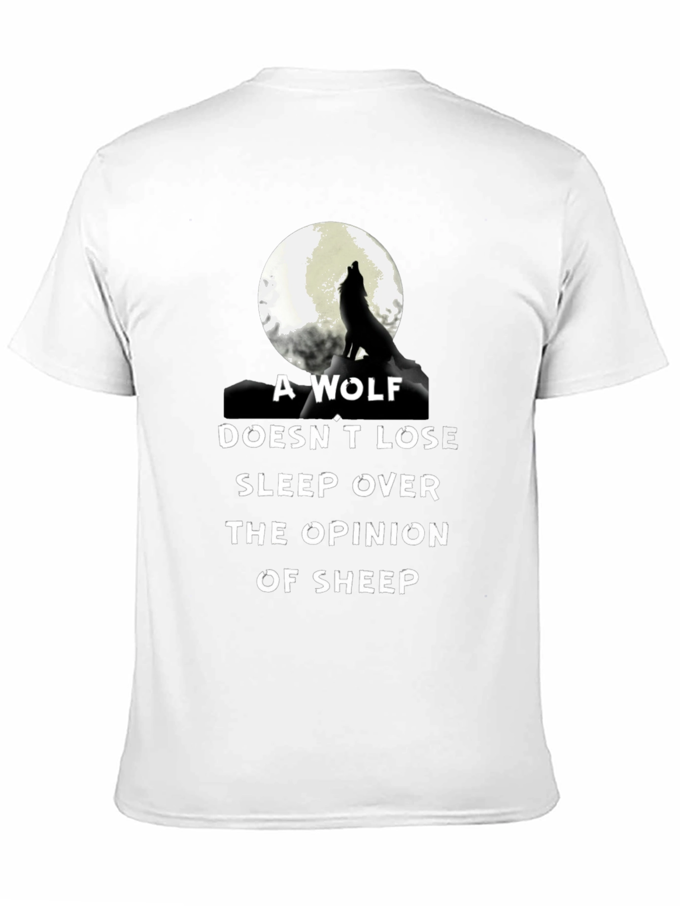 Wolf Opinion Graphic Tee - Black Cotton Comfort