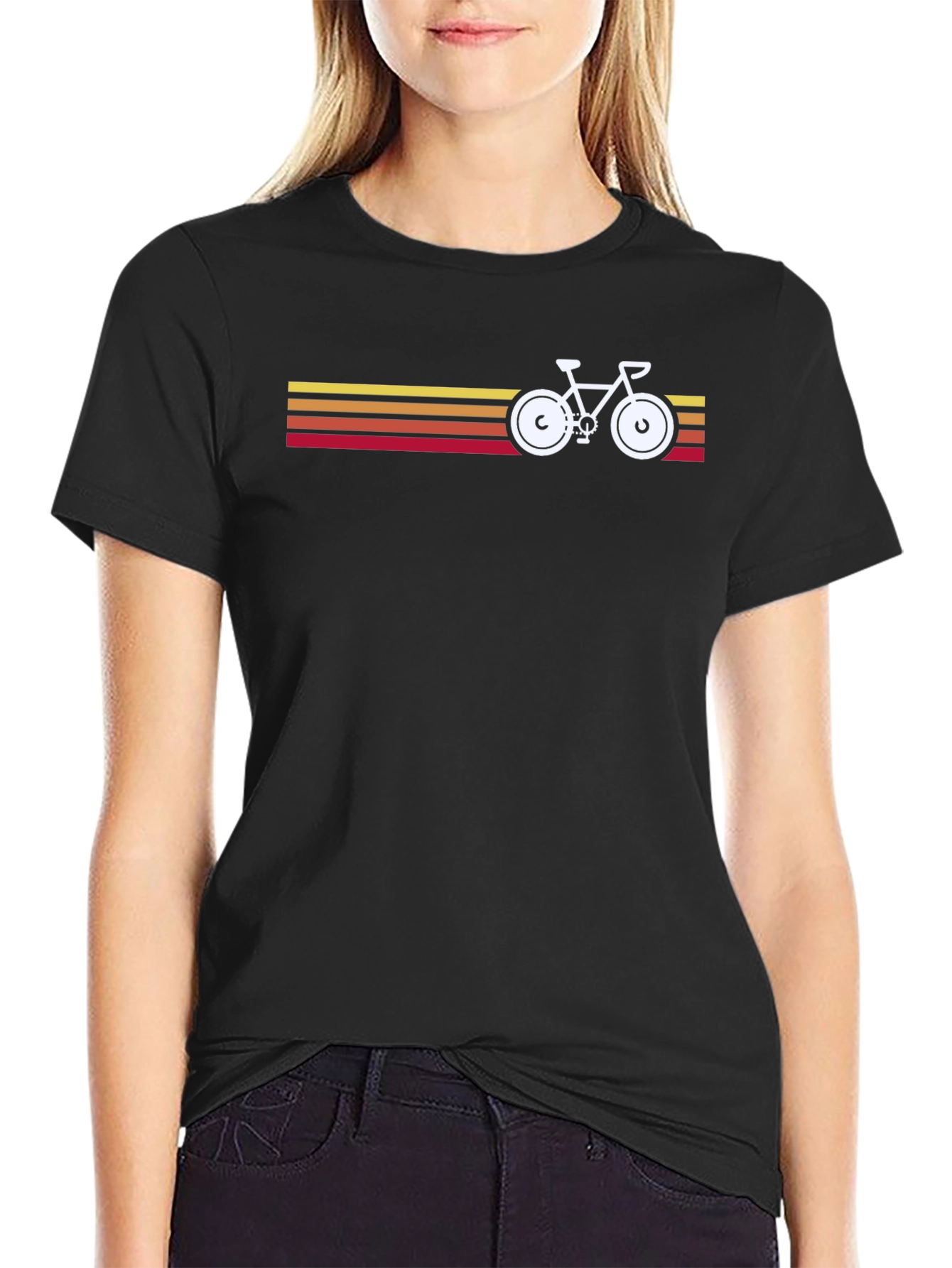 Retro Stripes Bicycle T-Shirt - Classic Design Tee