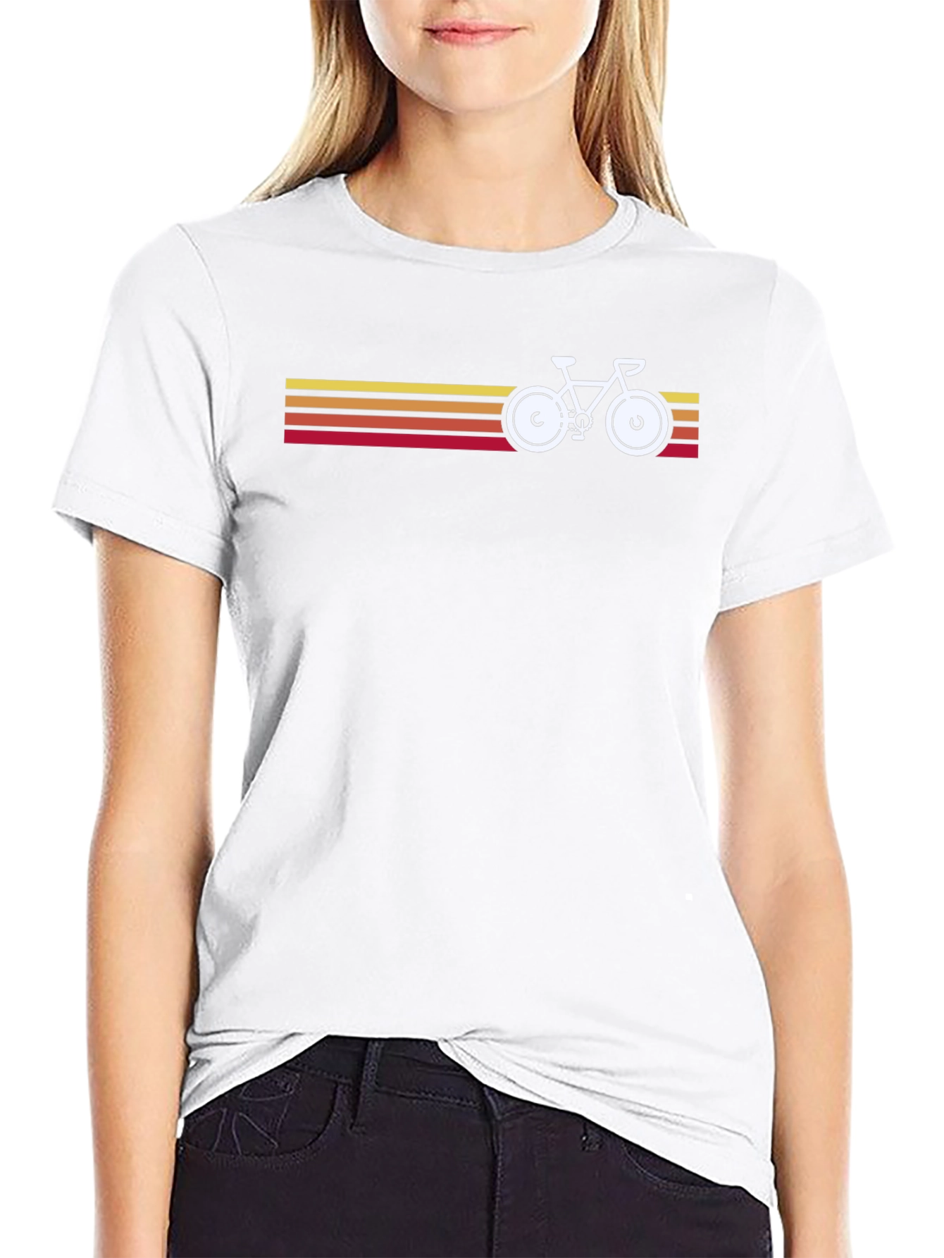 Retro Stripes Bicycle T-Shirt - Classic Design Tee